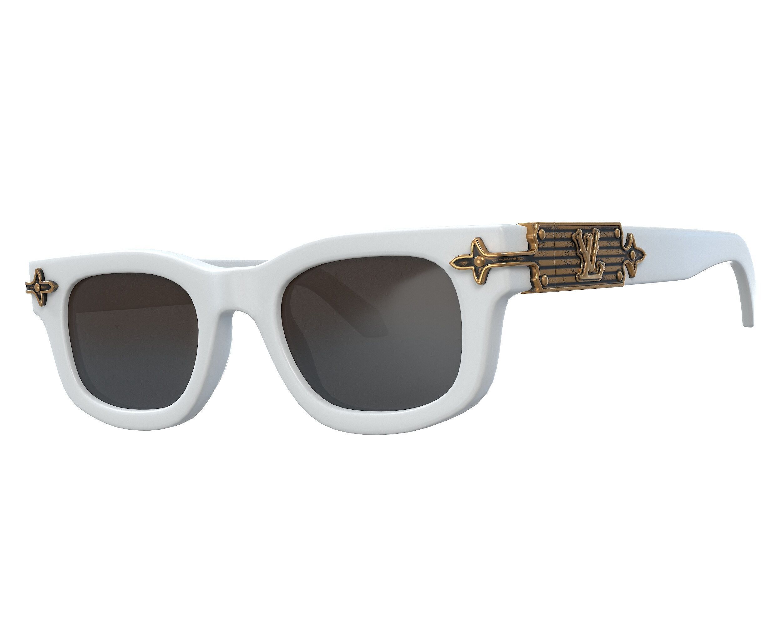 Louis Vuitton LV Arabesque Sunglasses Low-poly 3D model_5