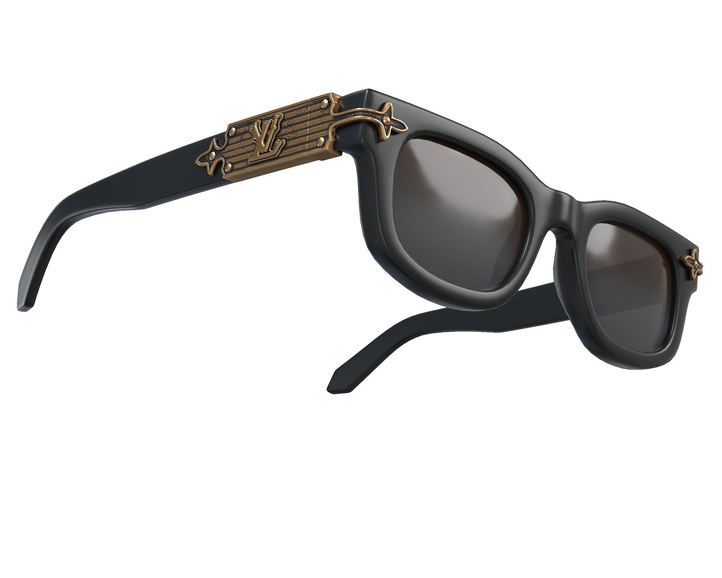 Louis Vuitton LV Arabesque Sunglasses Low-poly 3D model_2