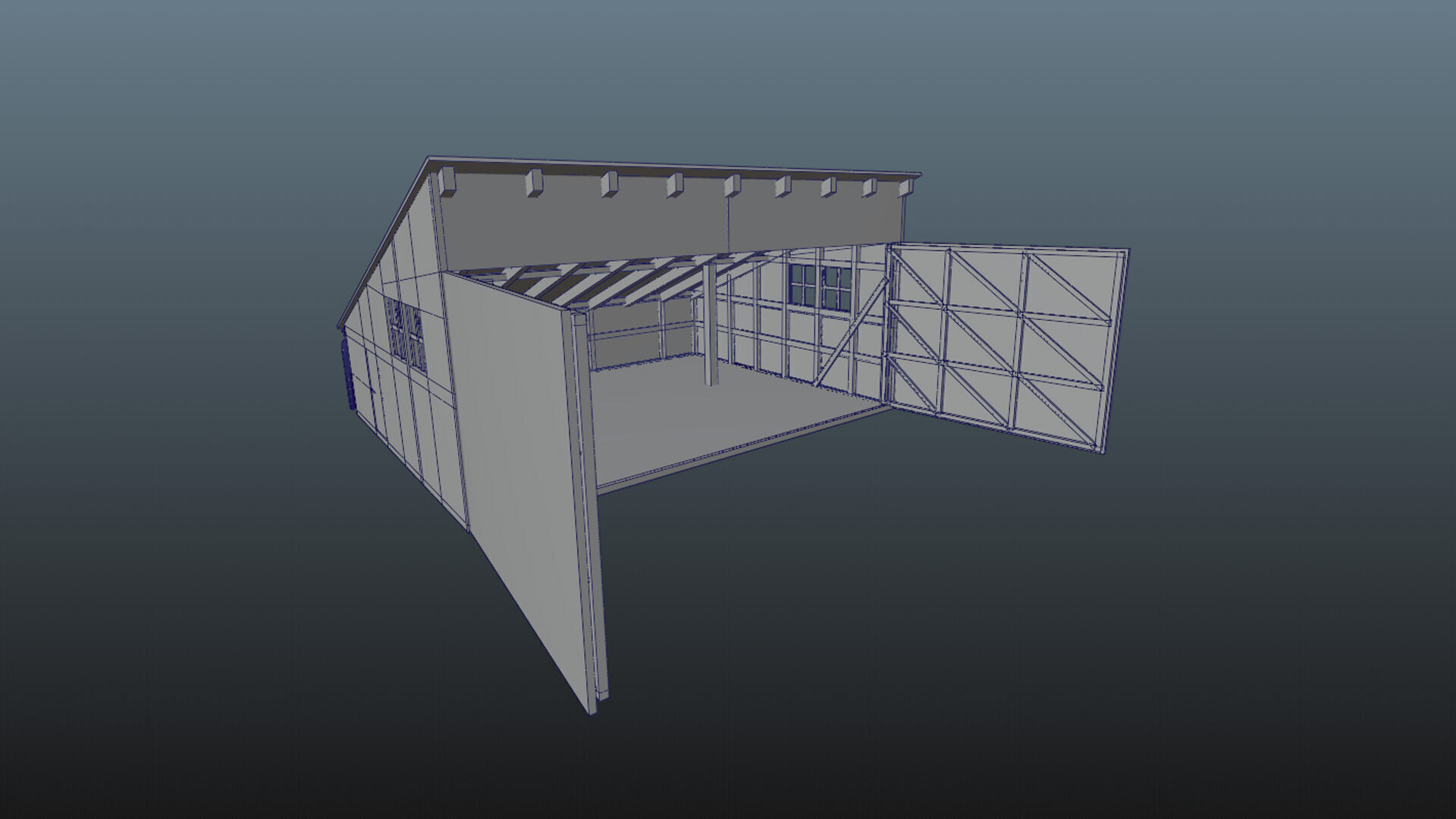 Hangar Pack Low-poly 3D model_21