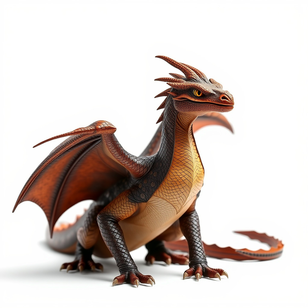 Amber Eyed Dragon Creature model pack Low-poly 3D model_4