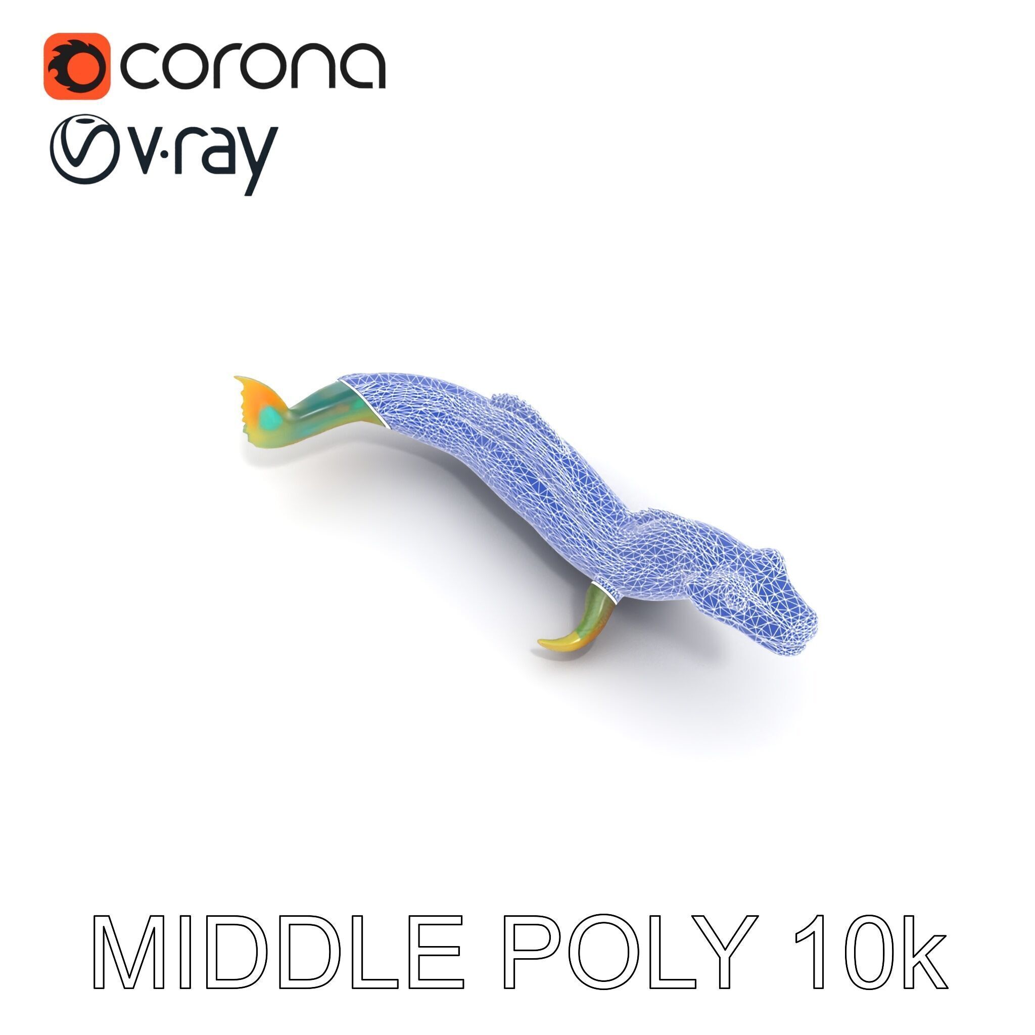 Mystical Sea Serpent Model Pack Low-poly 3D model_23