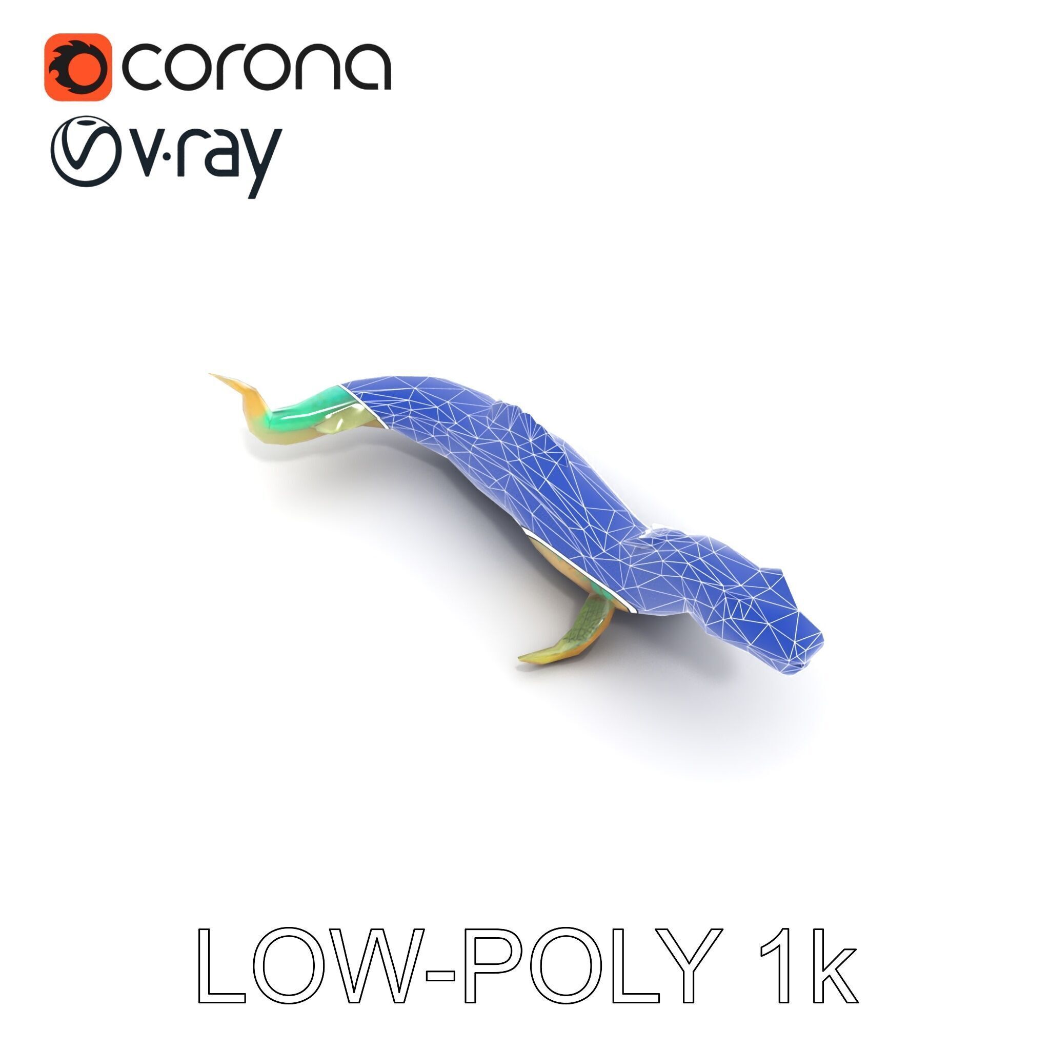 Mystical Sea Serpent Model Pack Low-poly 3D model_14