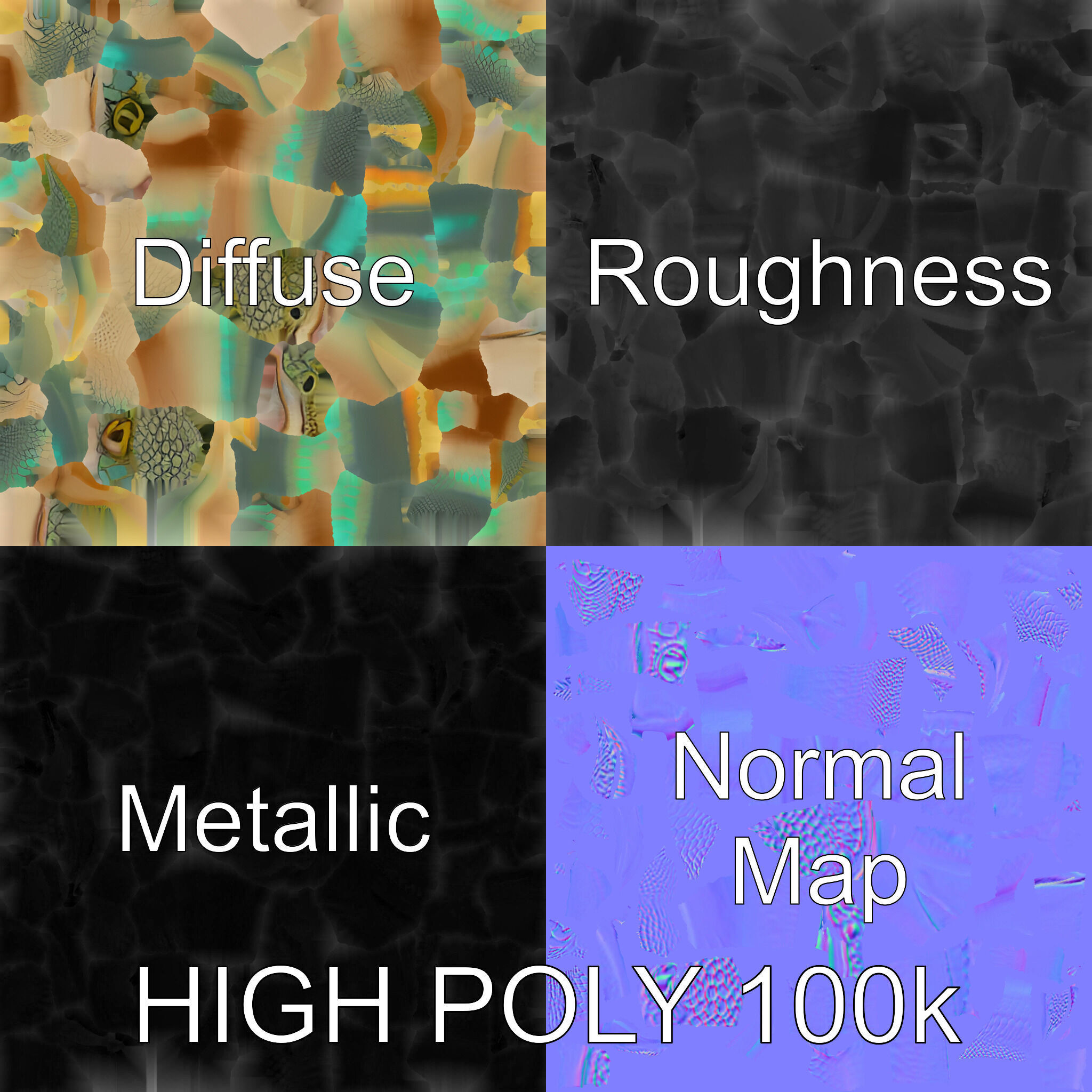 Mystical Sea Serpent Model Pack Low-poly 3D model_3