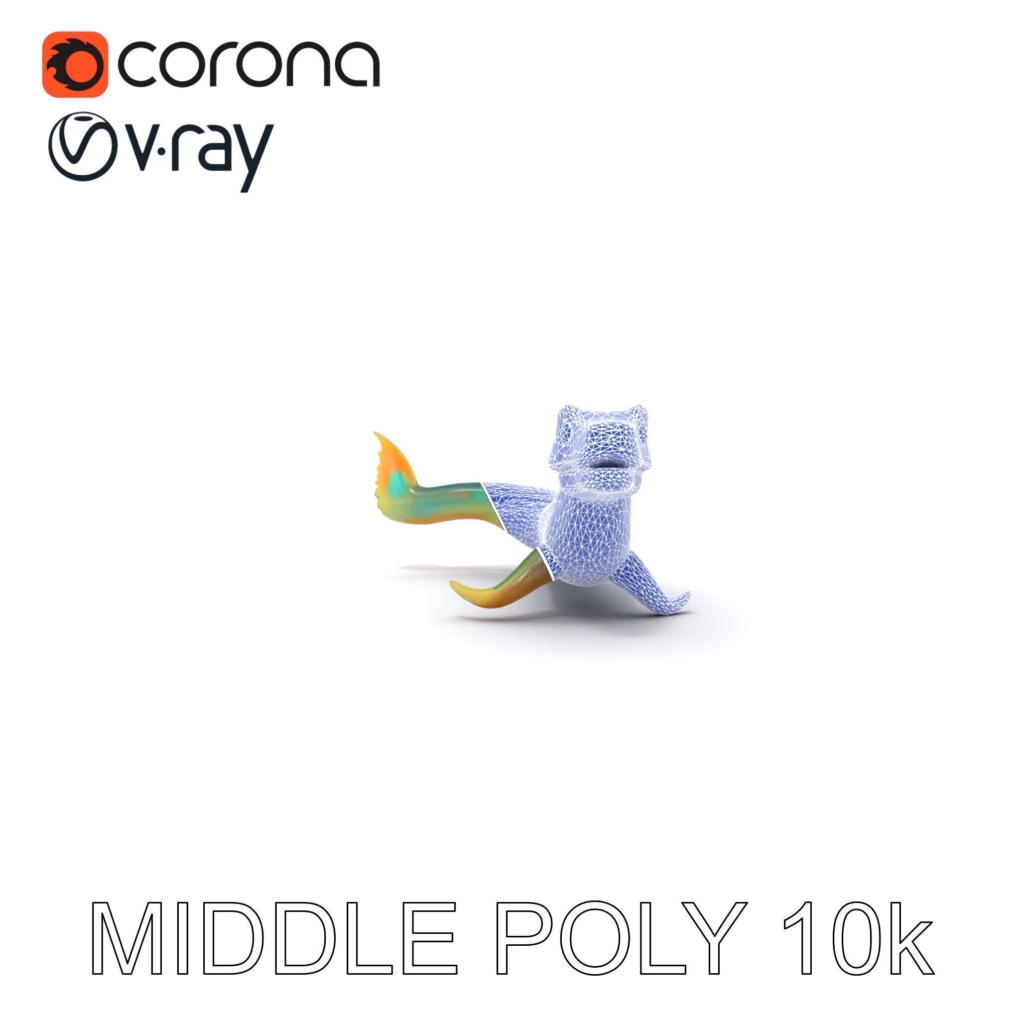 Mystical Sea Serpent Model Pack Low-poly 3D model_18