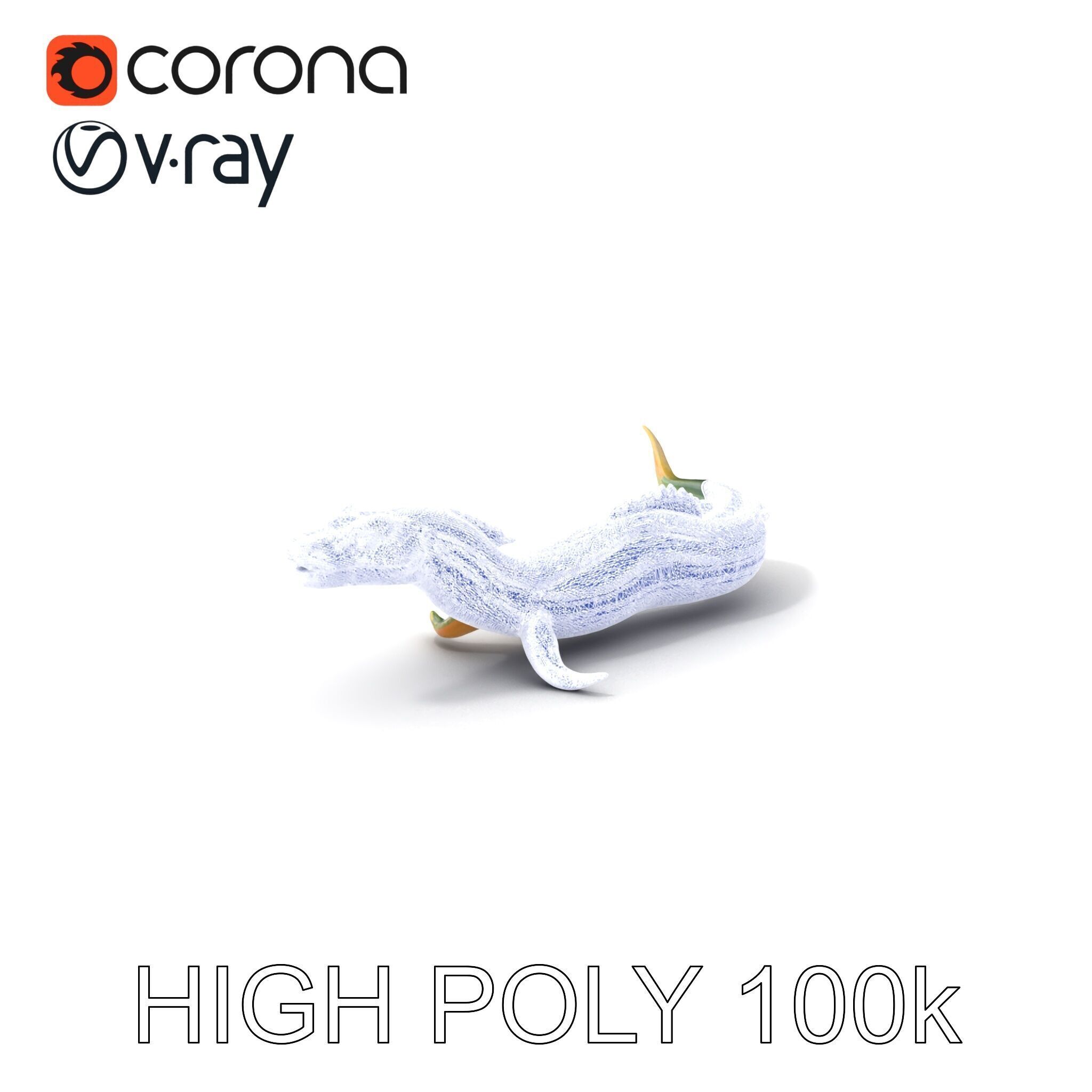 Mystical Sea Serpent Model Pack Low-poly 3D model_10