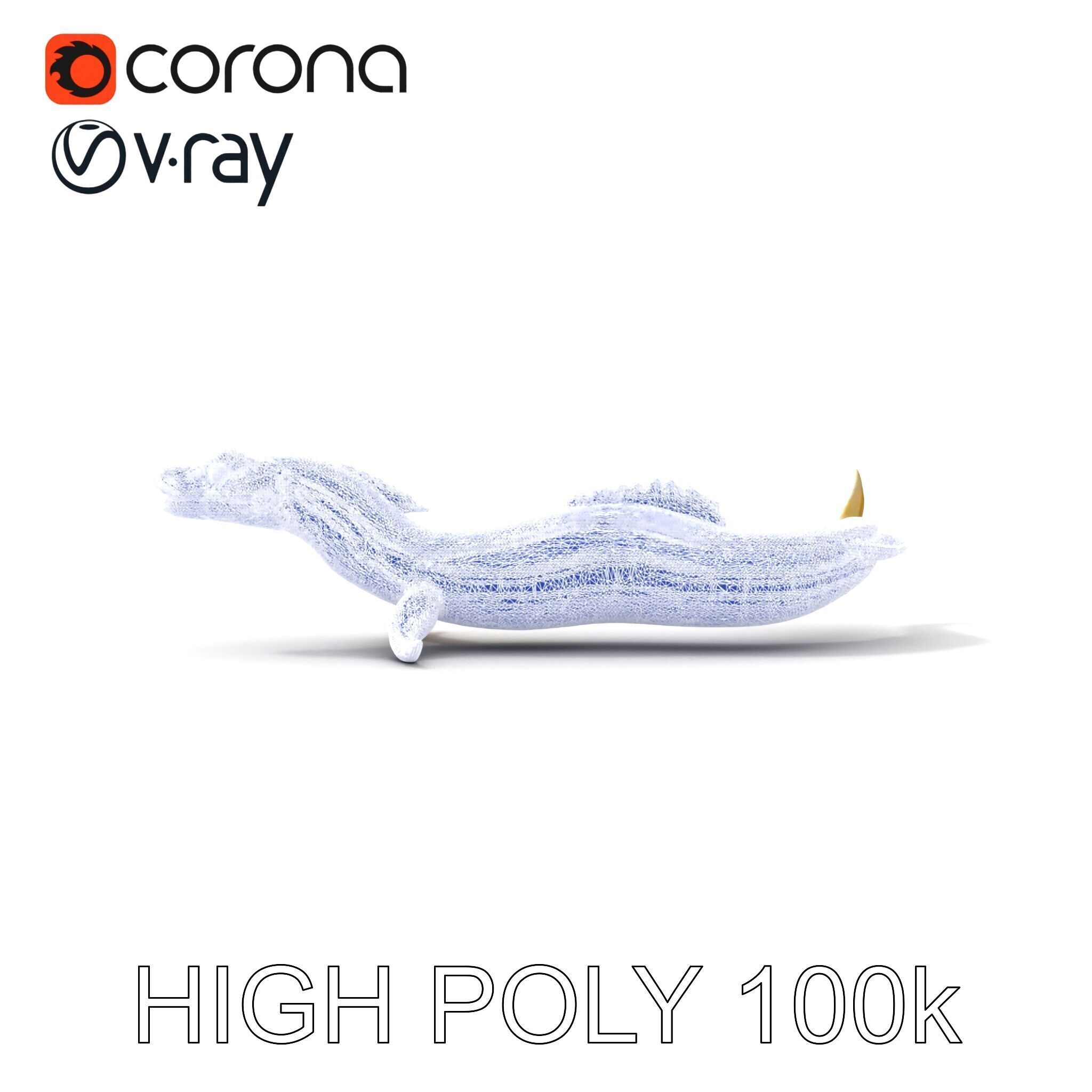 Mystical Sea Serpent Model Pack Low-poly 3D model_22