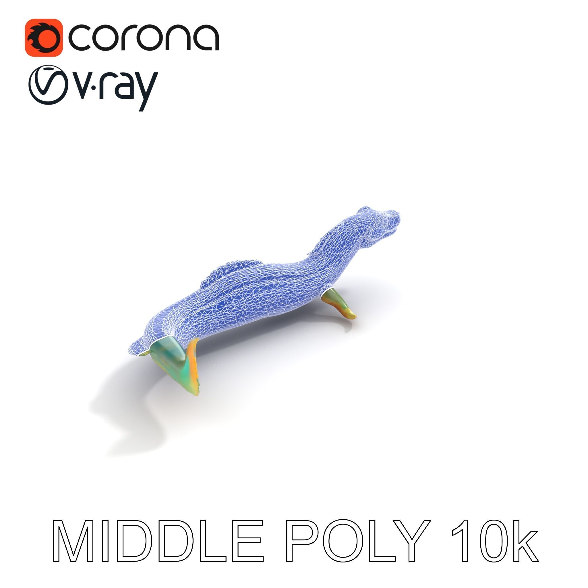 Mystical Sea Serpent Model Pack Low-poly 3D model_11