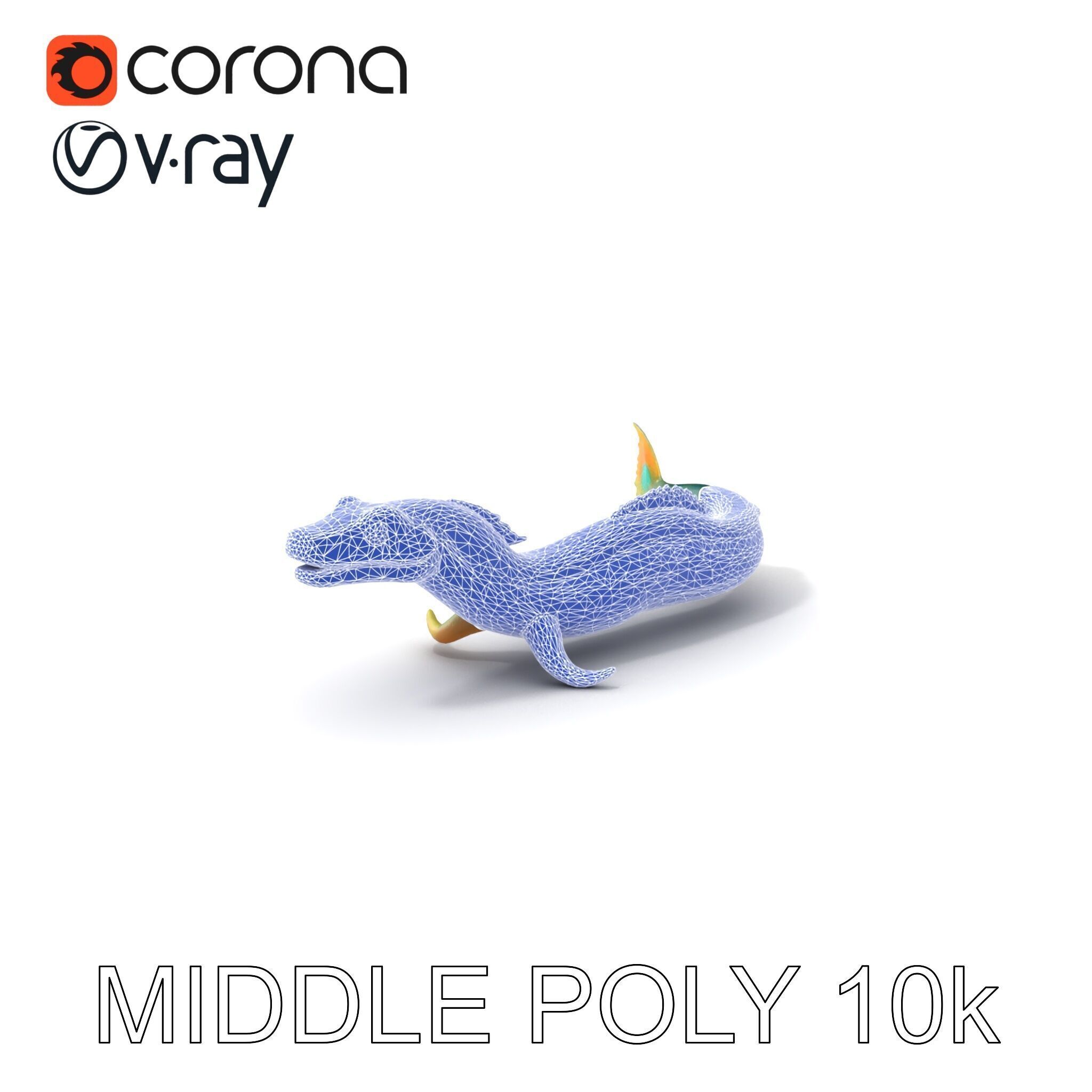 Mystical Sea Serpent Model Pack Low-poly 3D model_6