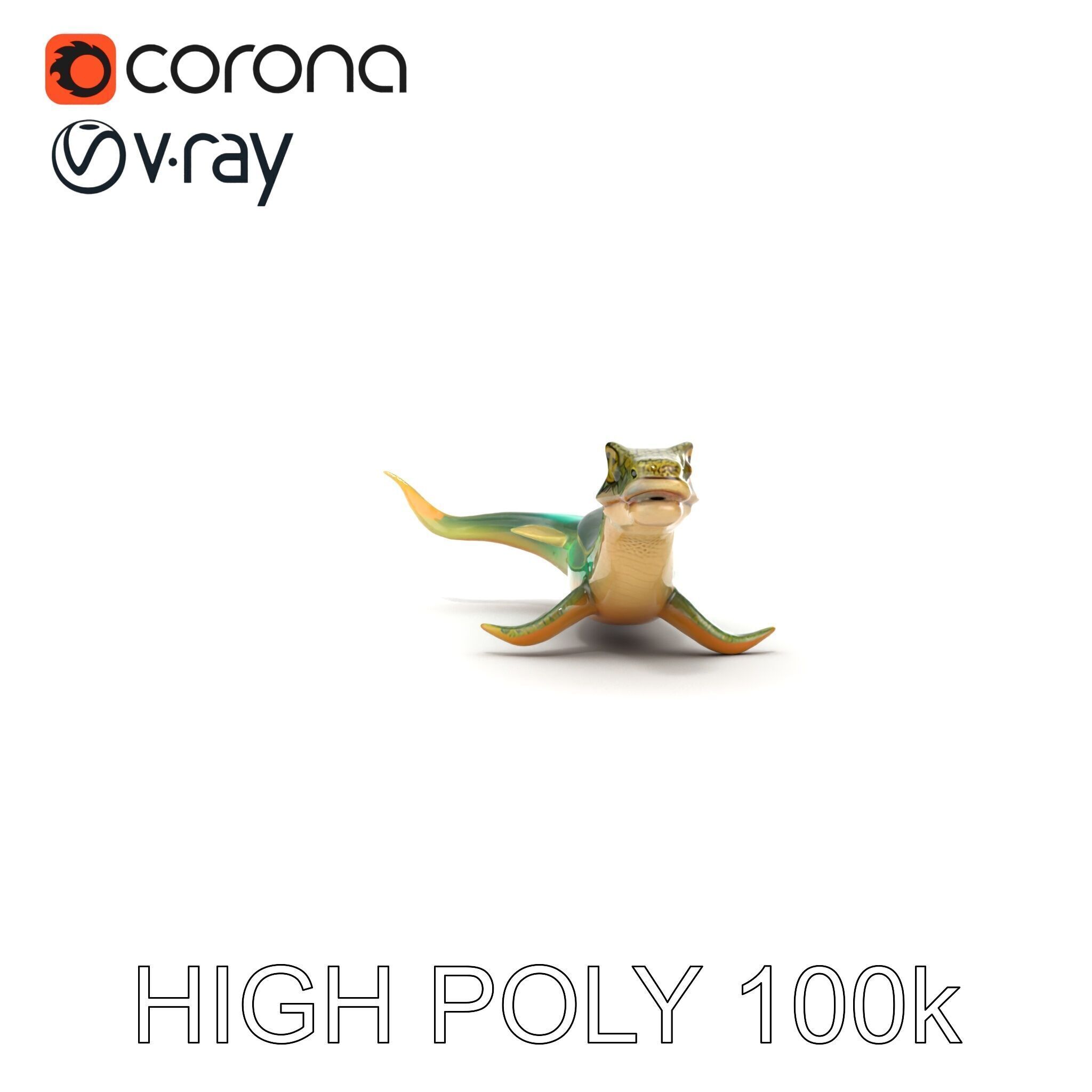 Mystical Sea Serpent Model Pack Low-poly 3D model_24