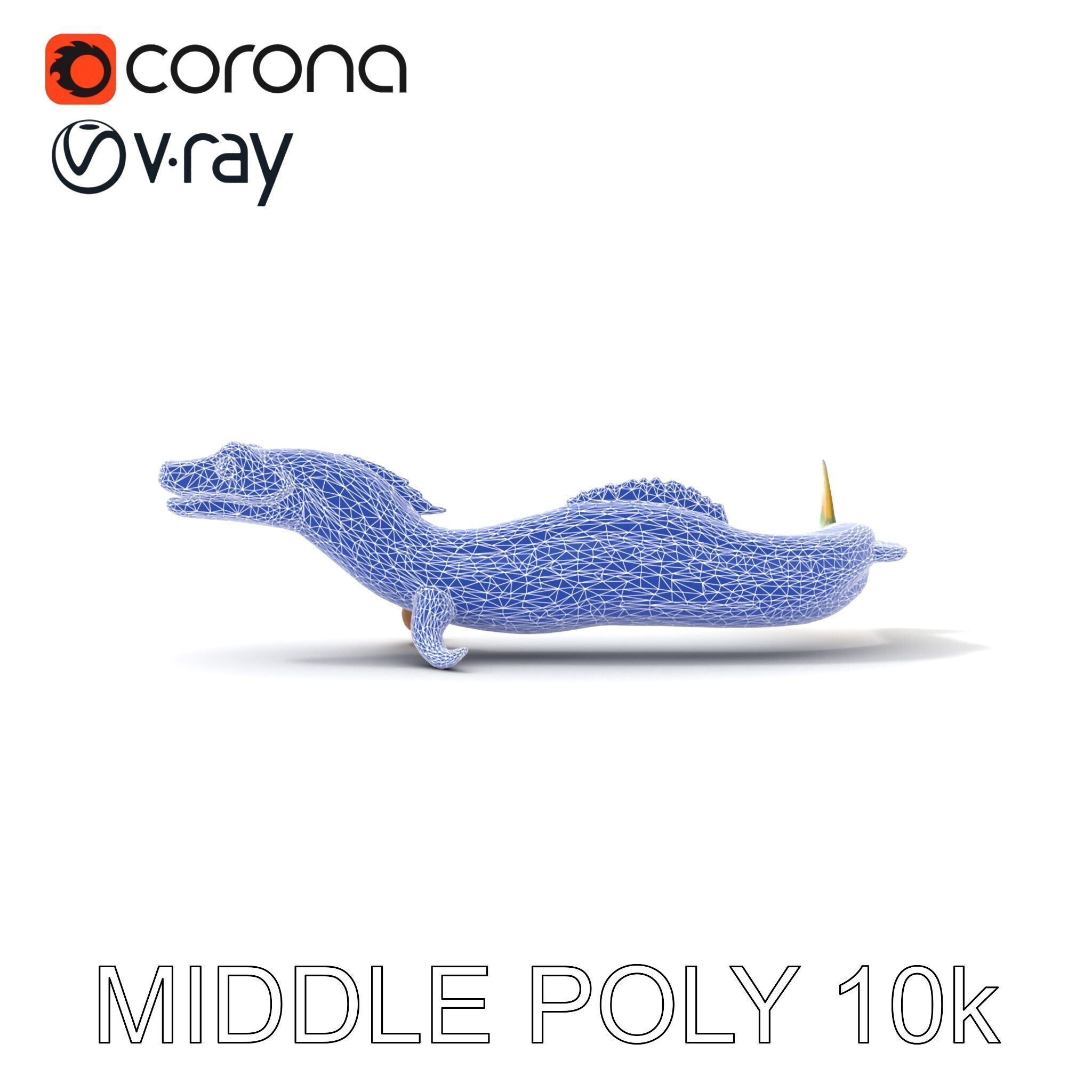 Mystical Sea Serpent Model Pack Low-poly 3D model_32