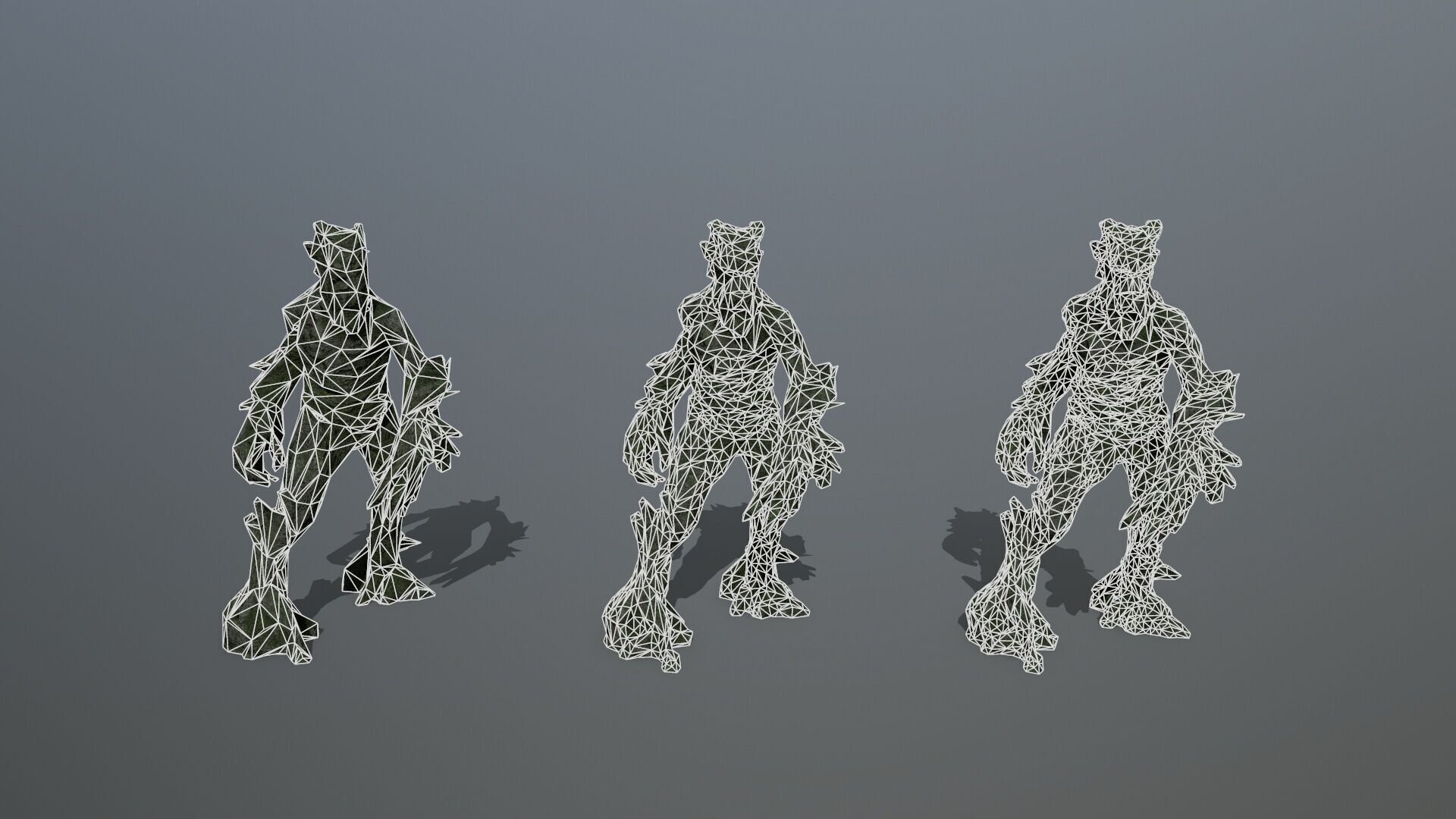 Golem Low-poly 3D model_12