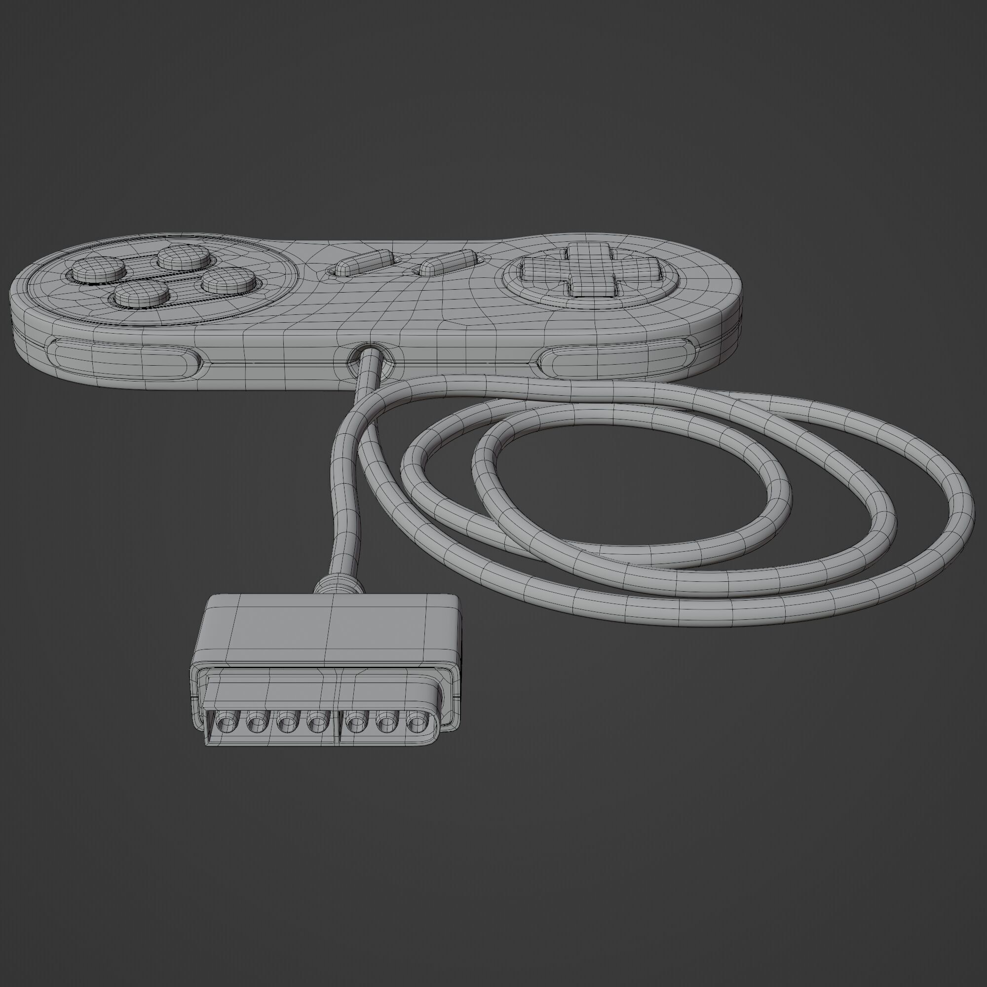 Retro Gamepad 3D model_12