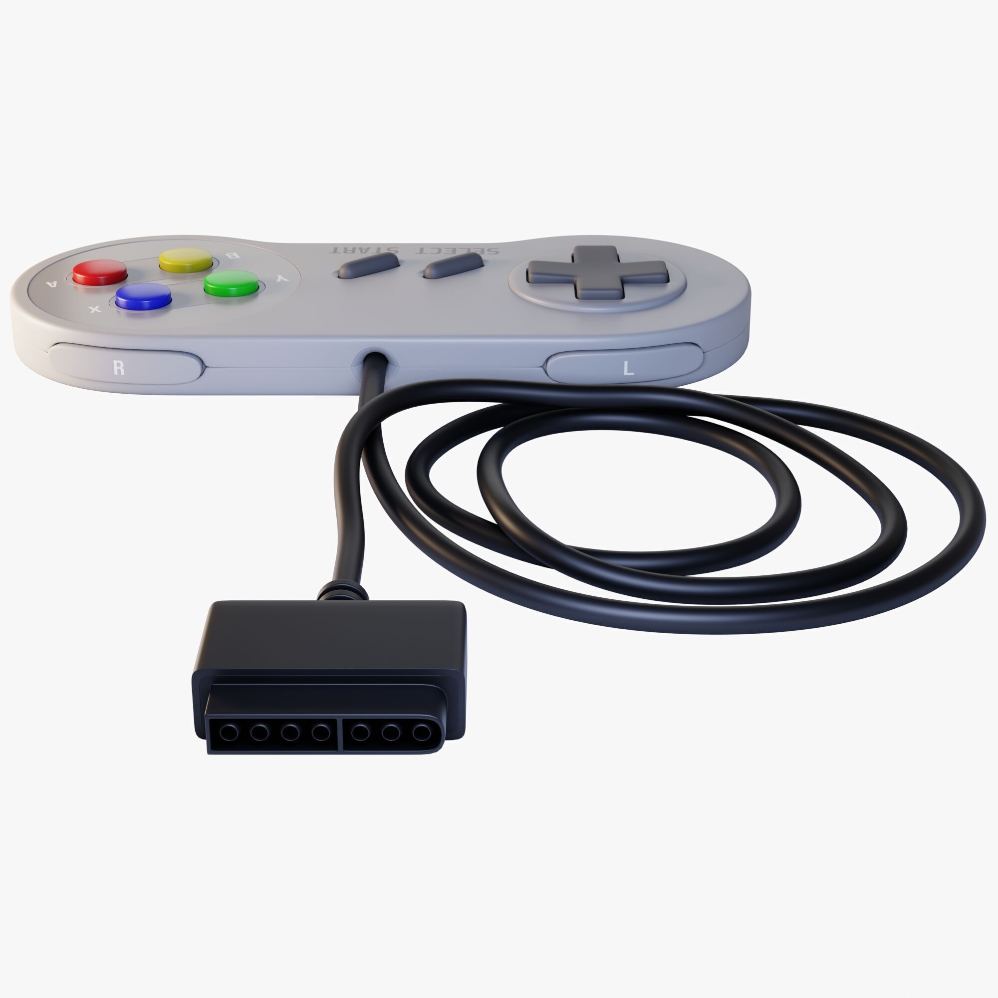 Retro Gamepad 3D model_5