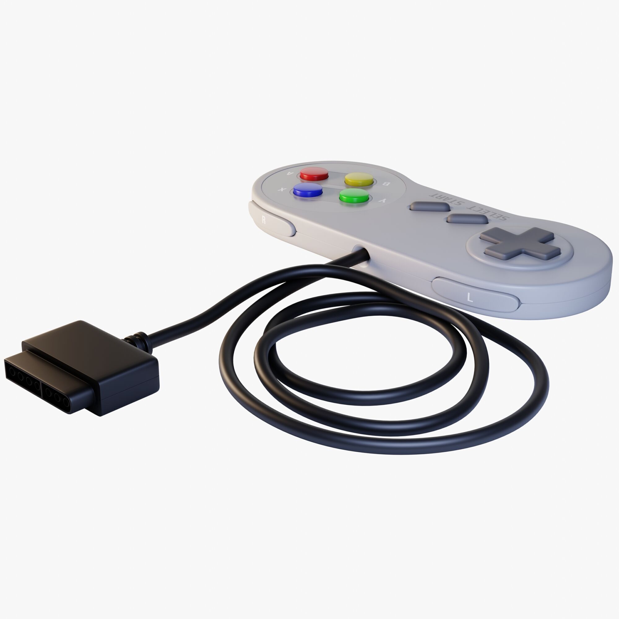 Retro Gamepad 3D model_4