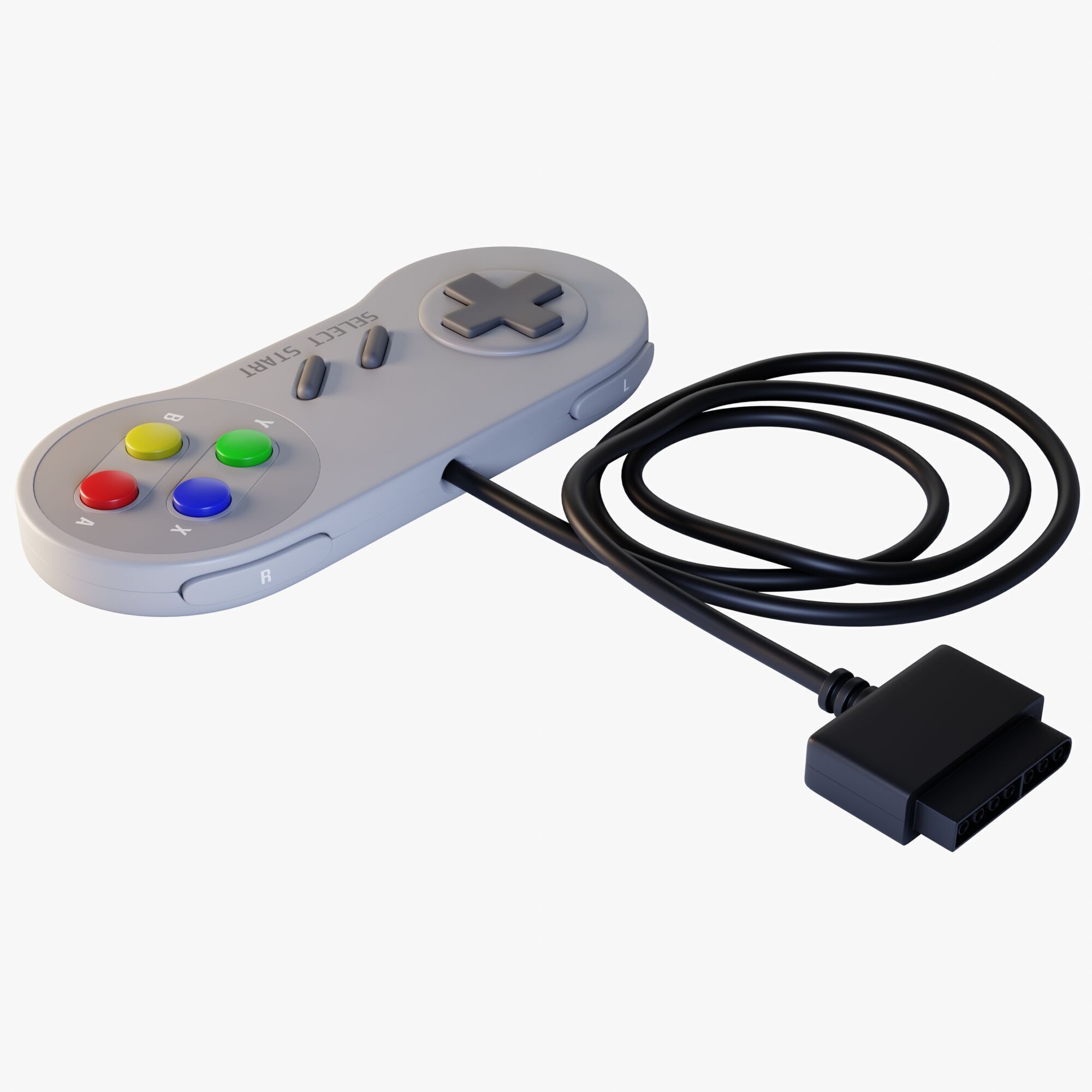 Retro Gamepad 3D model_6