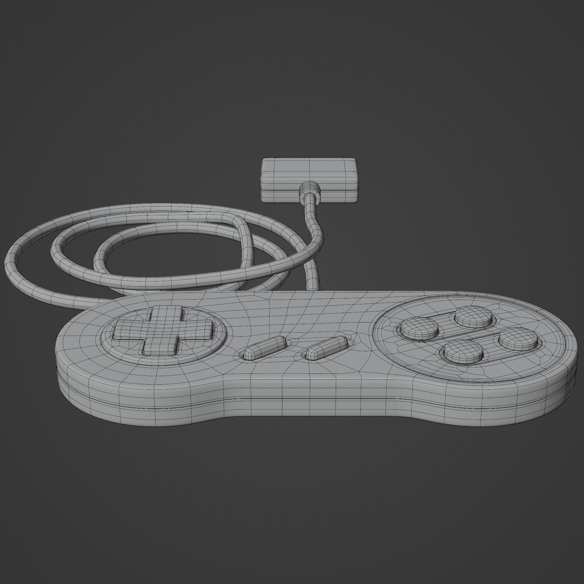 Retro Gamepad 3D model_8