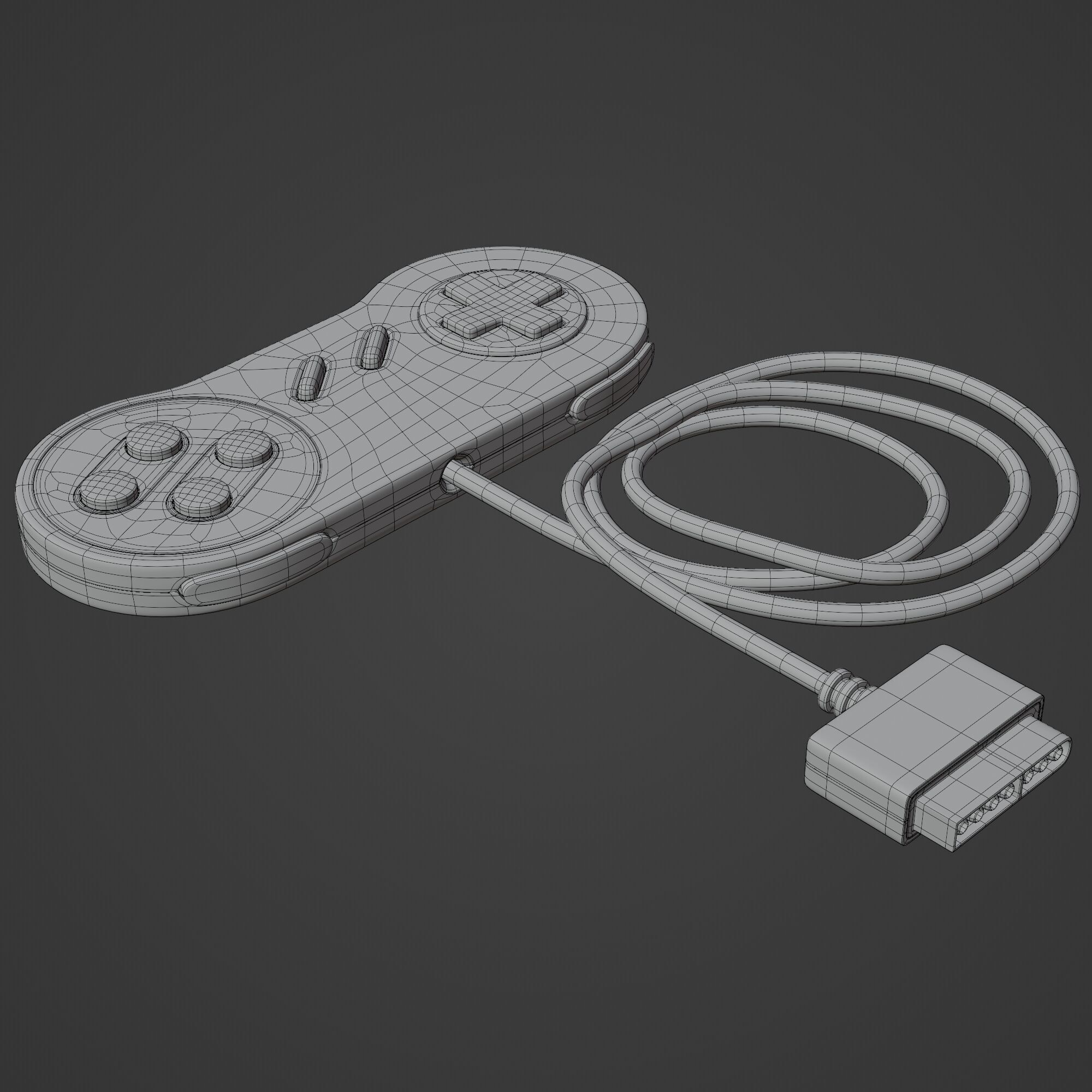 Retro Gamepad 3D model_13