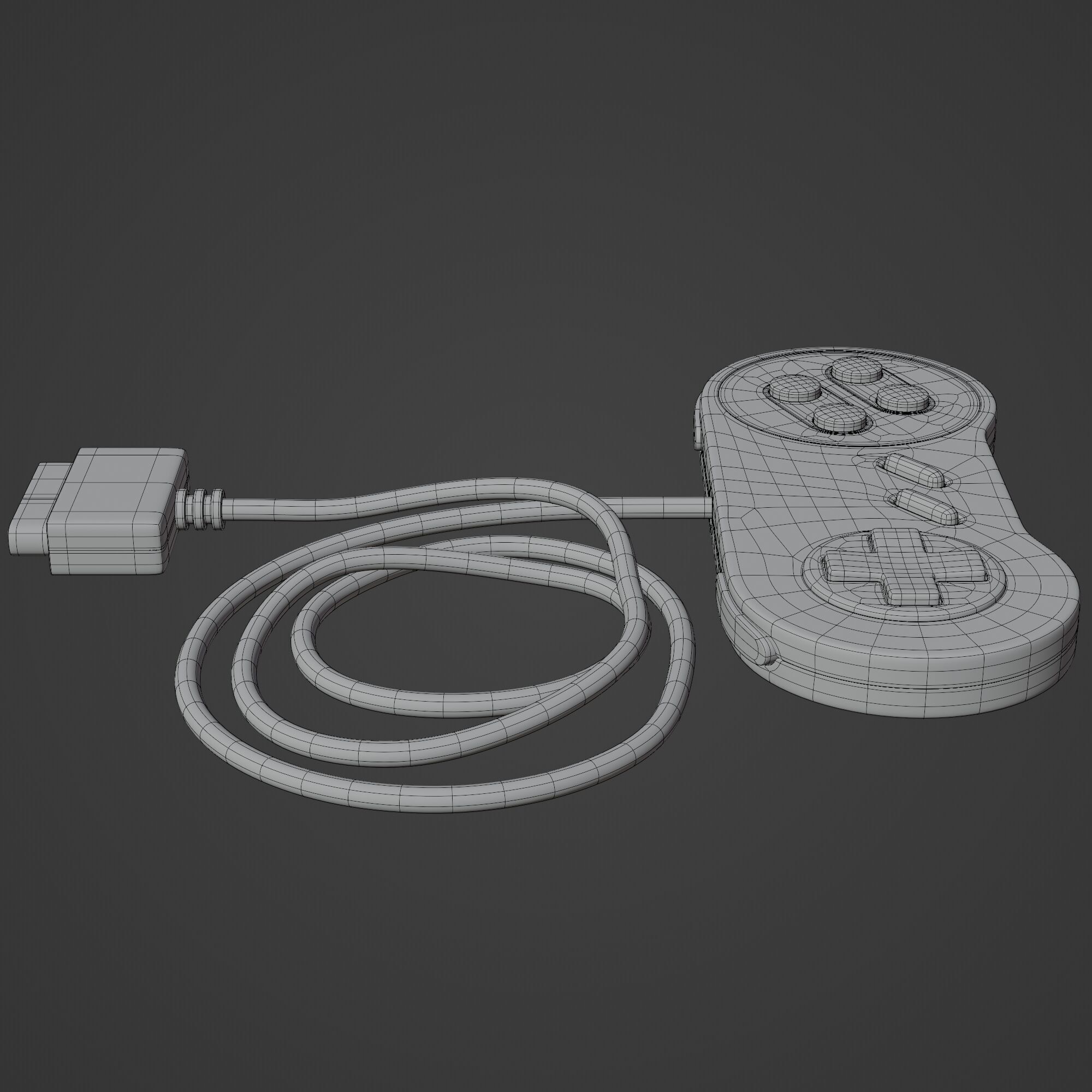 Retro Gamepad 3D model_10