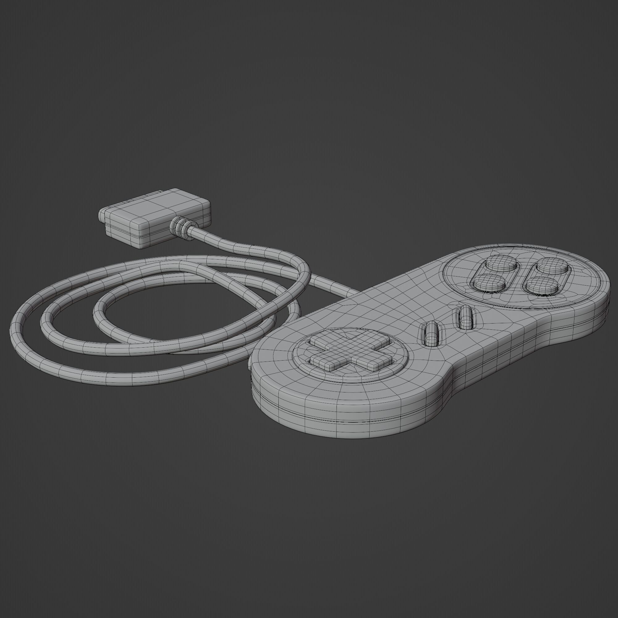 Retro Gamepad 3D model_9