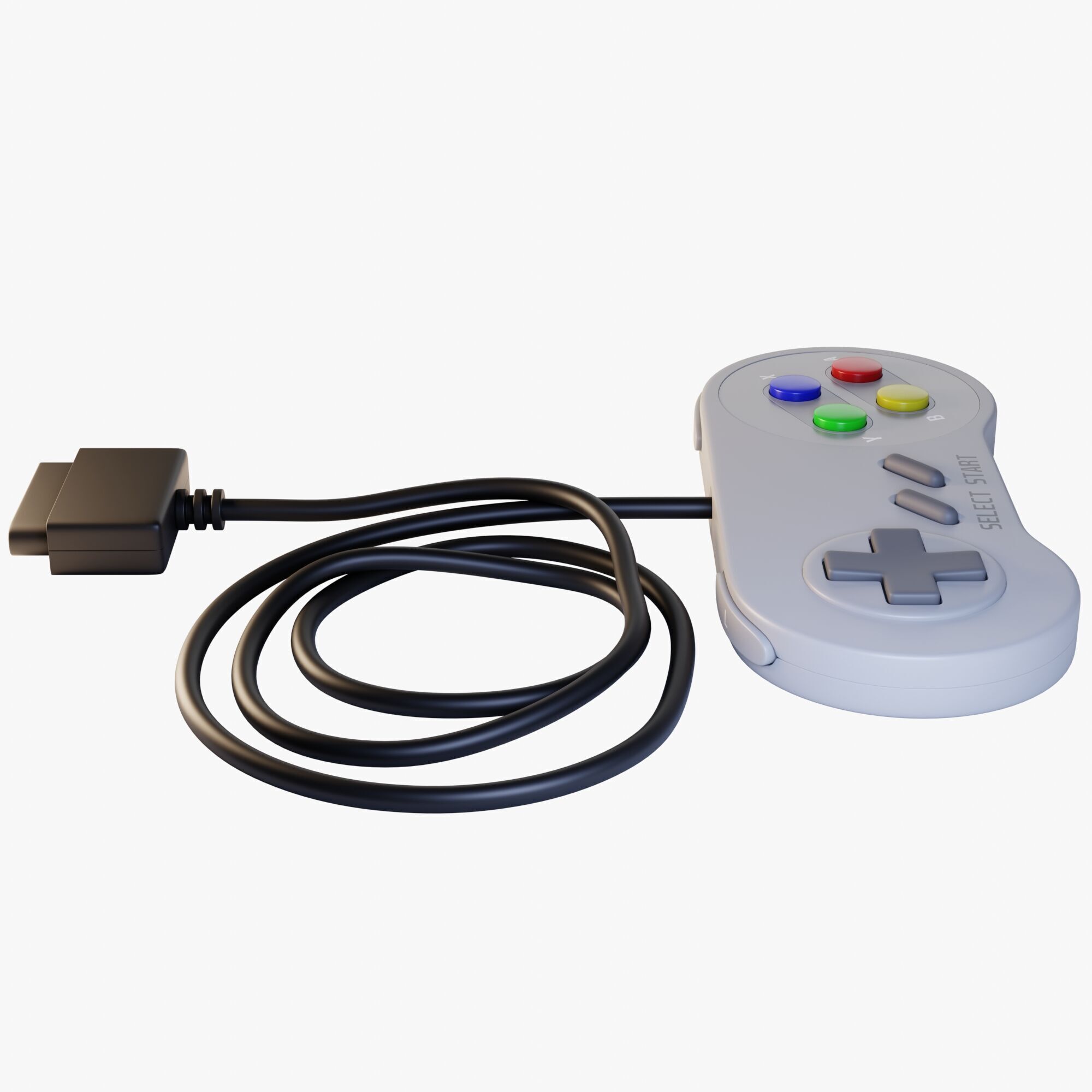Retro Gamepad 3D model_3