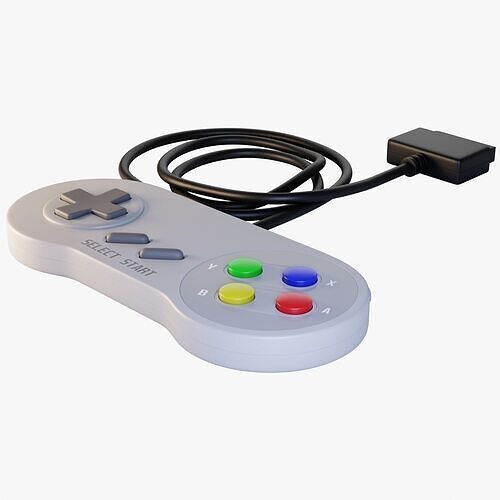 Retro Gamepad 3D model