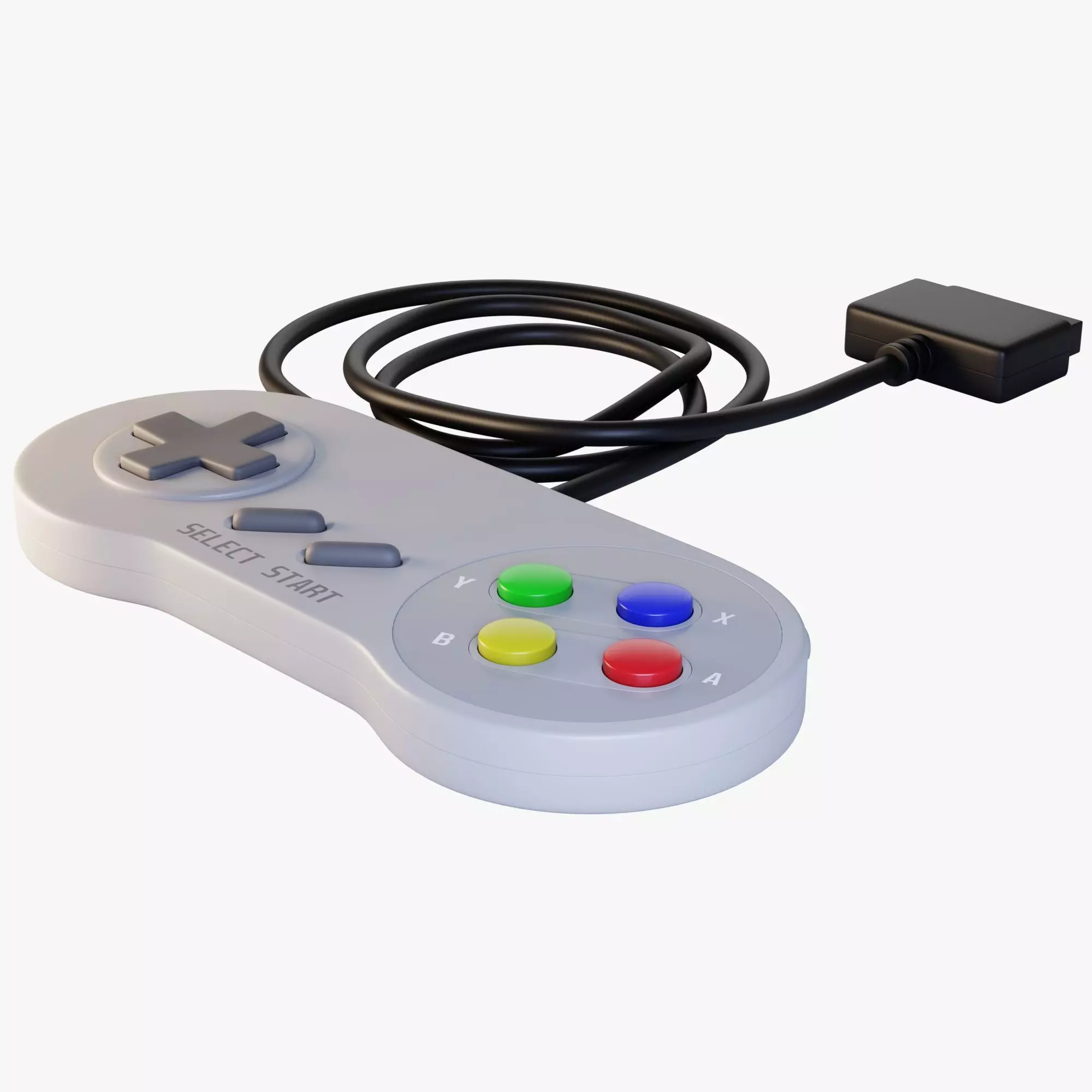 Retro Gamepad 3D model_0