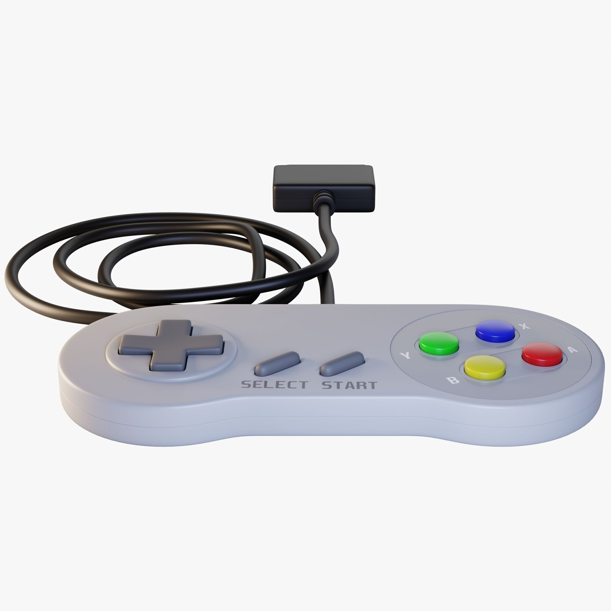 Retro Gamepad 3D model_1