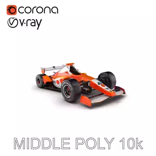 Formula  Glossy Orange White Automobile model pack