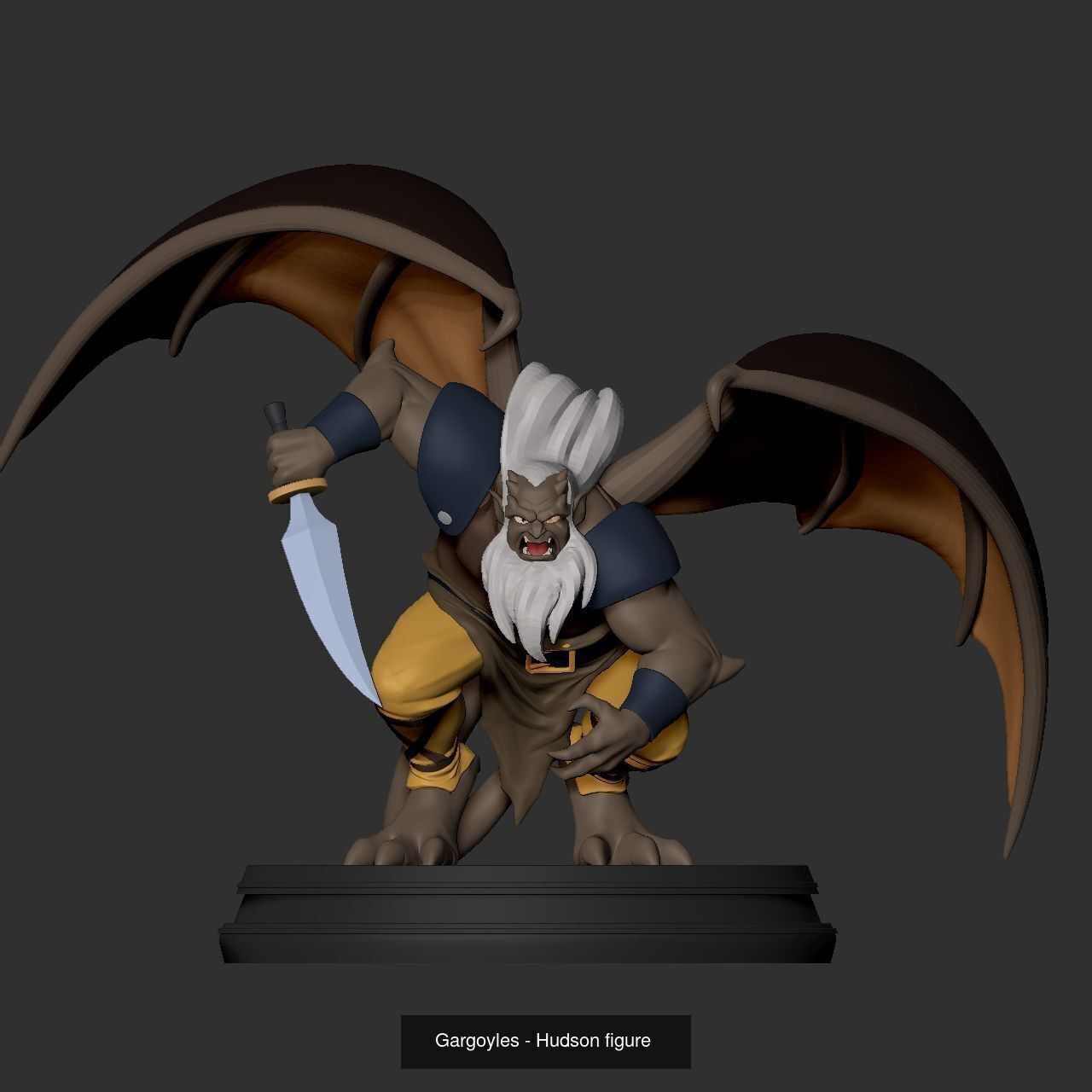 Gargoyles Pack Full figures 3D Model Collection_5