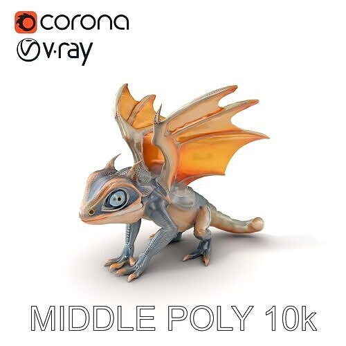 Iridescent Creature Model Pack Low-poly 3D model