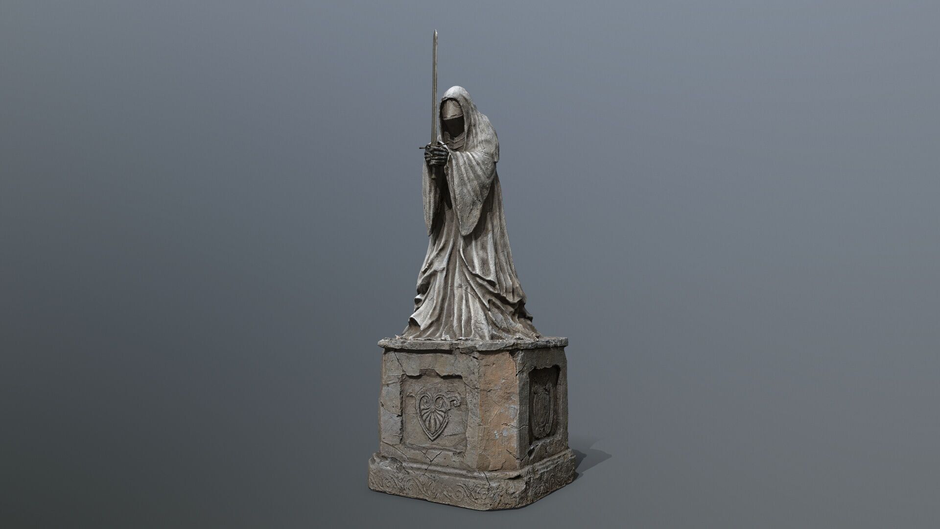 Ruin set Low-poly 3D model_1