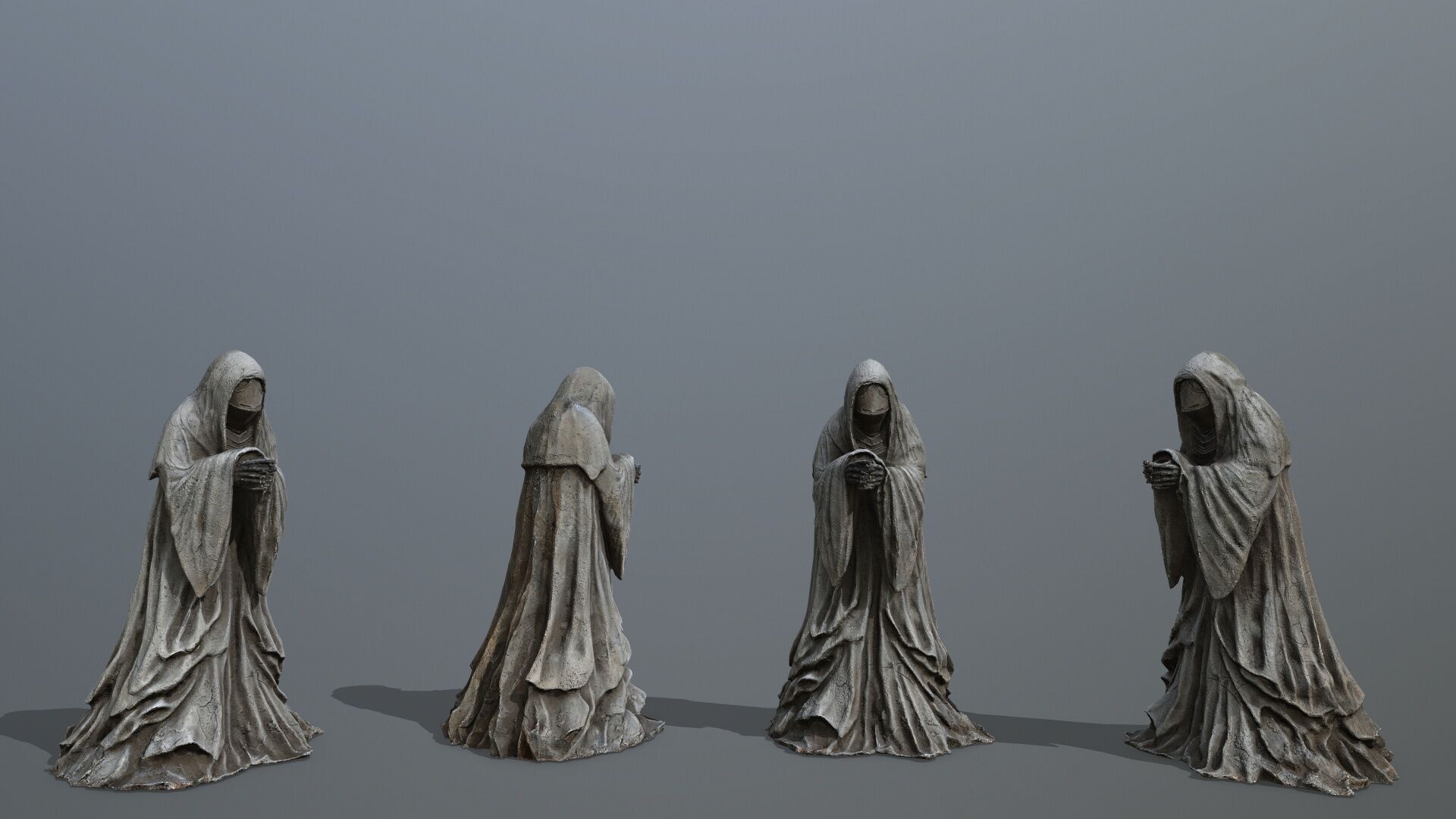 Ruin set Low-poly 3D model_2