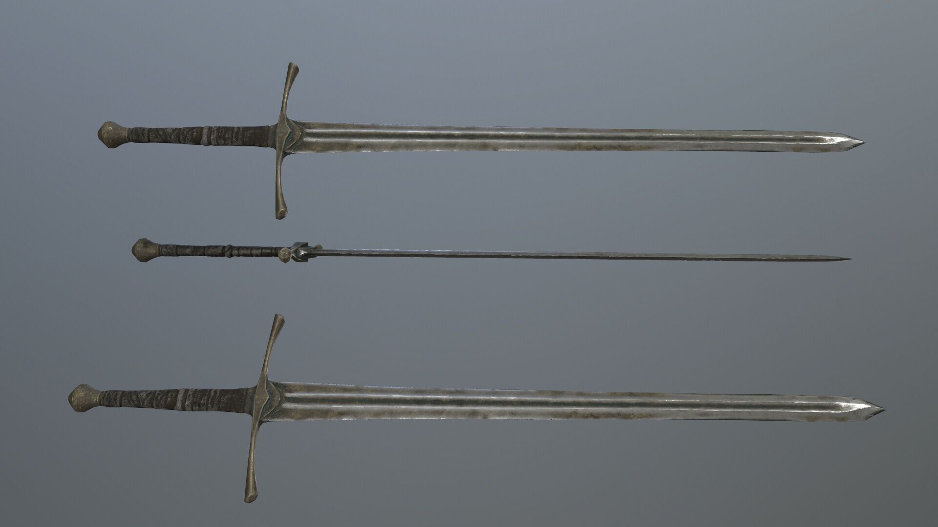 Ruin set Low-poly 3D model_4