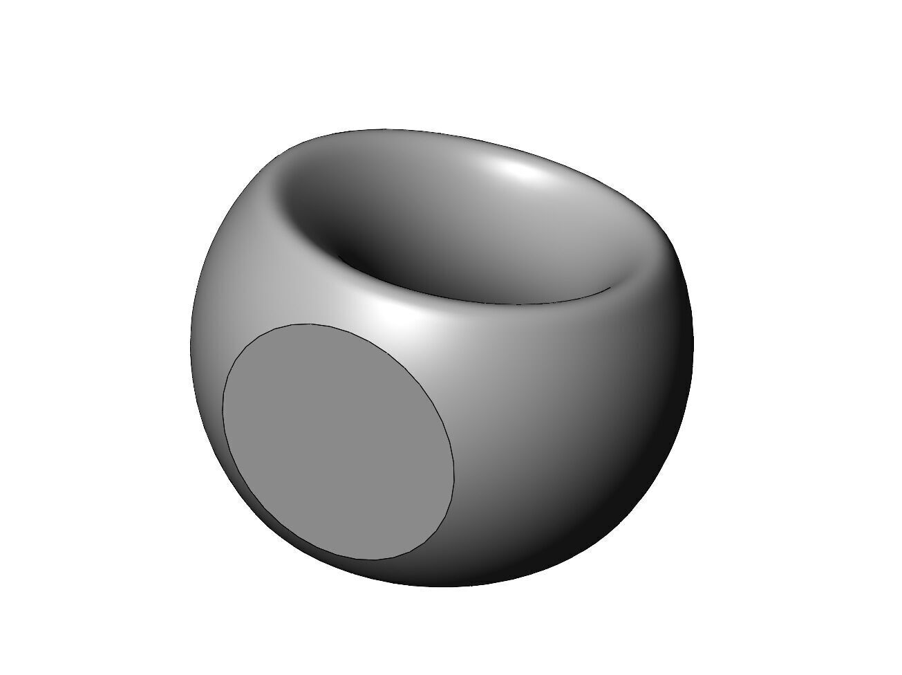 Open portal sphere ornament decor sculpture art decor 3D print model_3