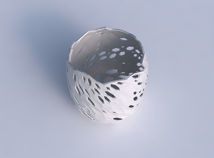 Bowl cylindrical with twisted crystal skin with holes 2 3D model_1