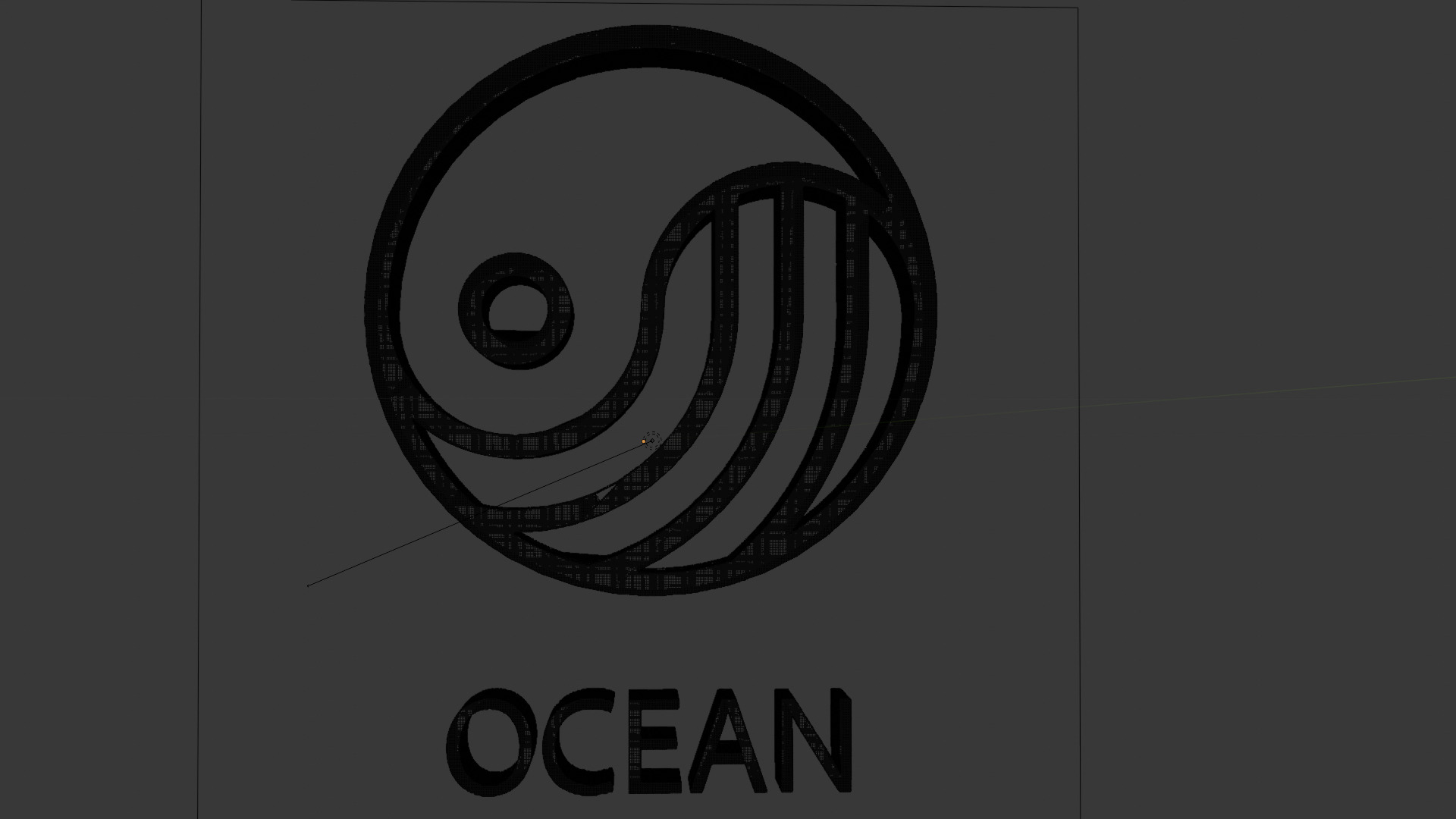 Logo Ocean 3D 3D model_1