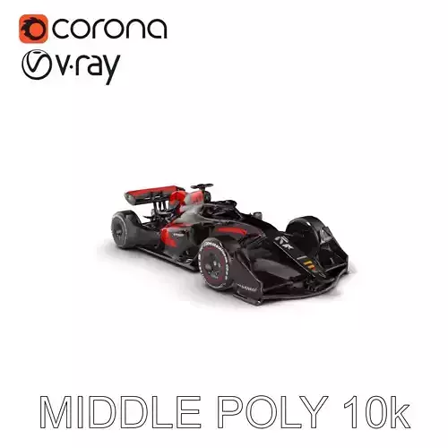 Formula  Racing Car Jet Black Model Pack