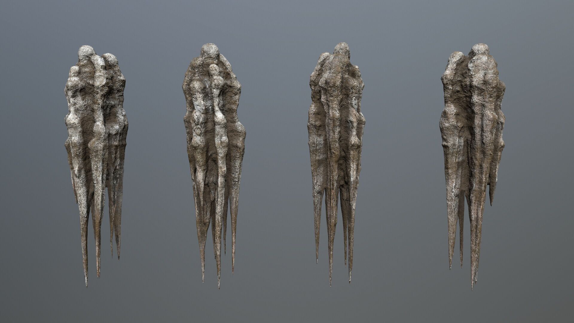 cave rocks Low-poly 3D model_6