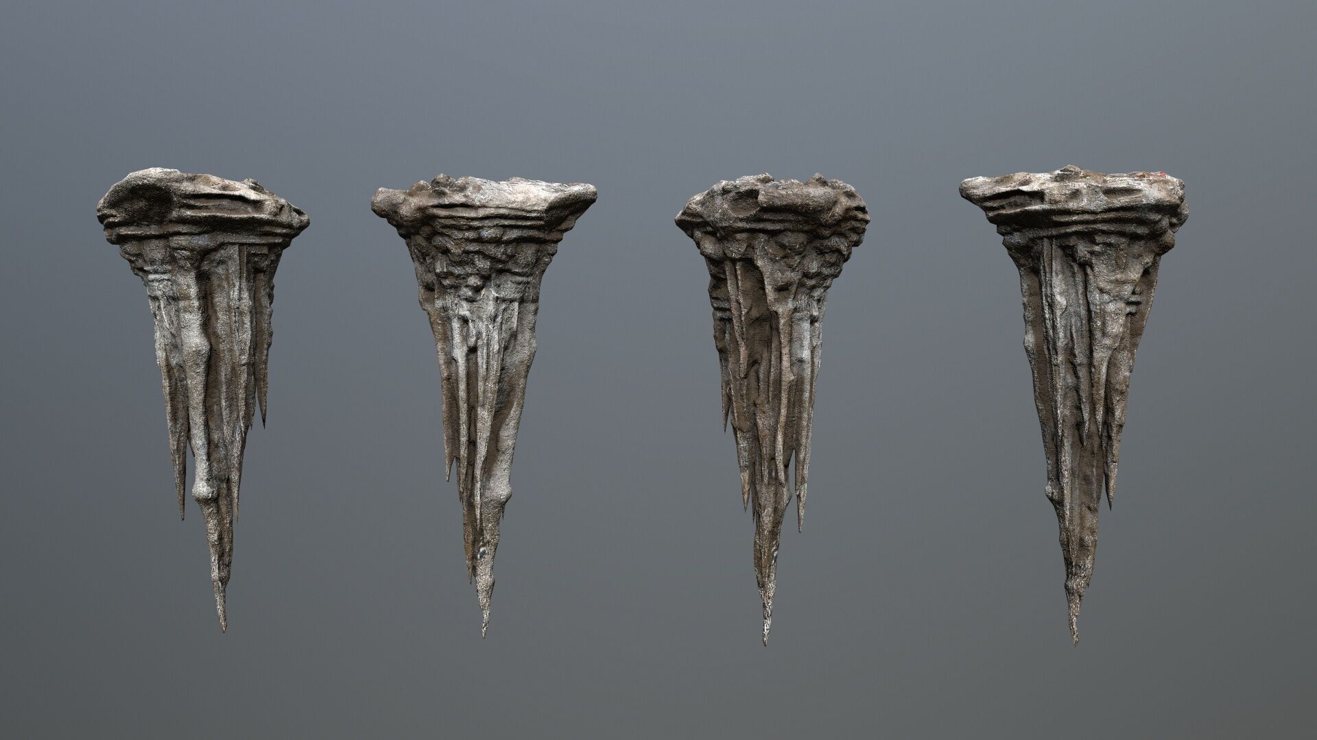 cave rocks Low-poly 3D model_5