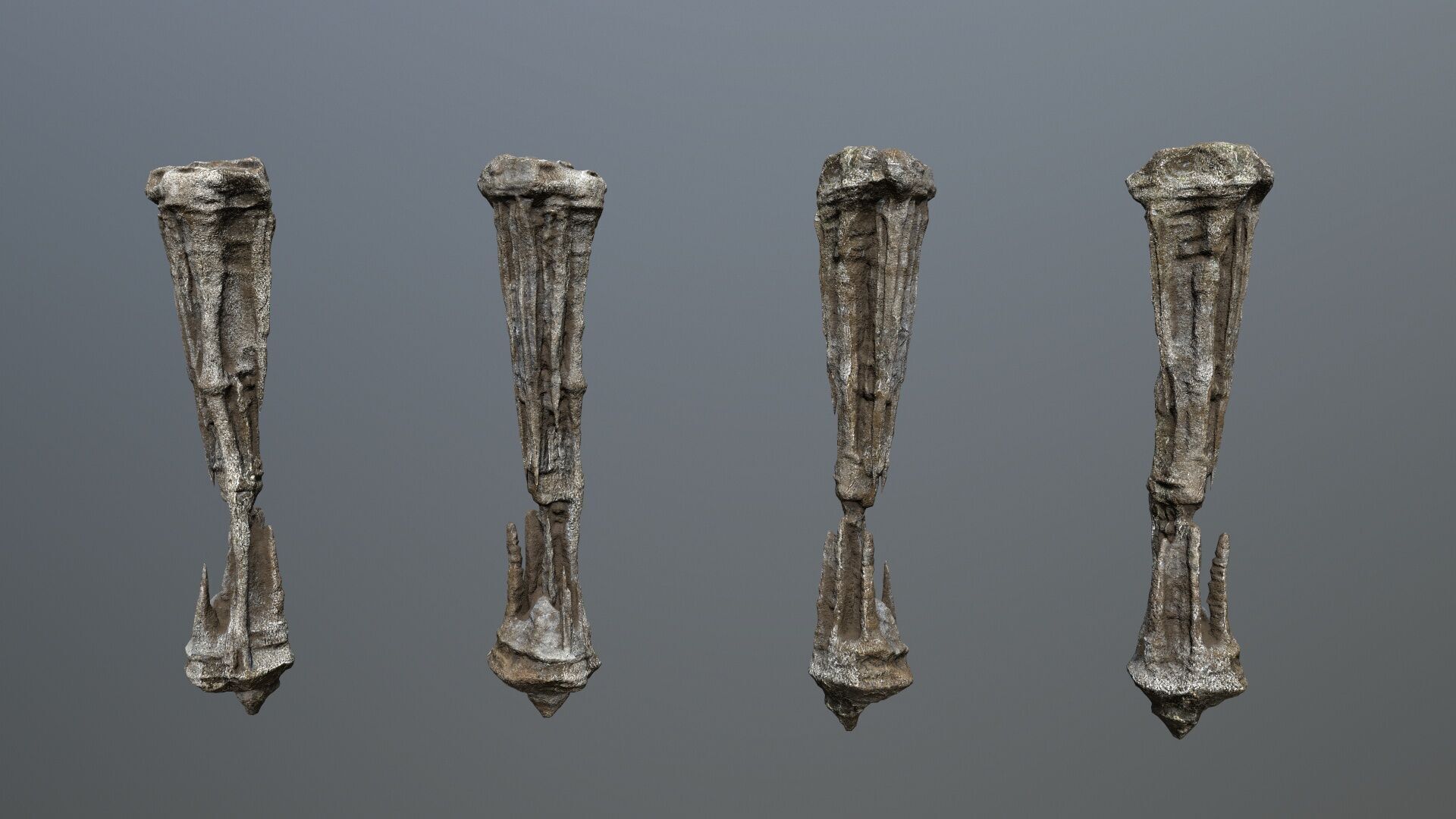 cave rocks Low-poly 3D model_7