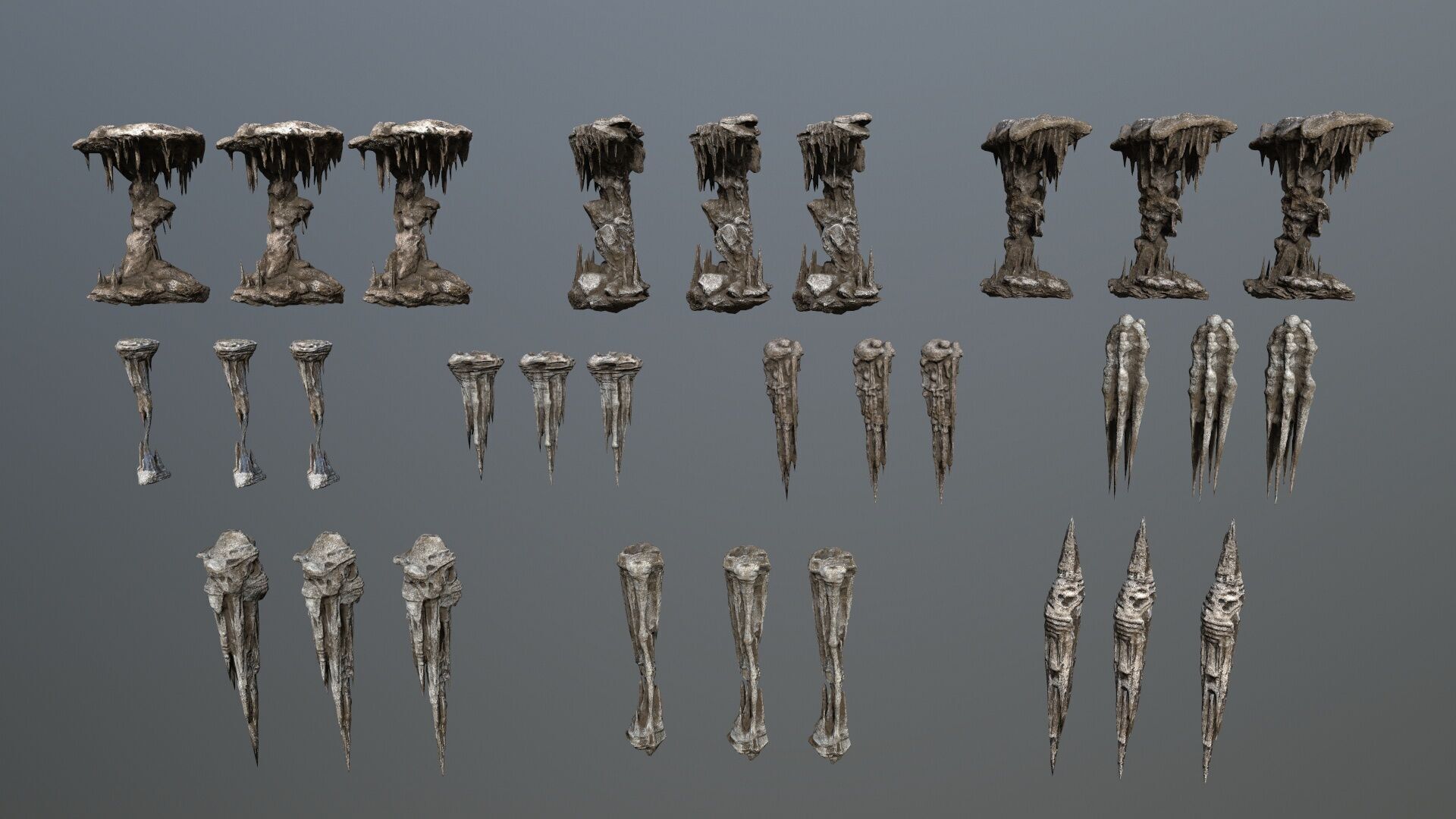 cave rocks Low-poly 3D model_21