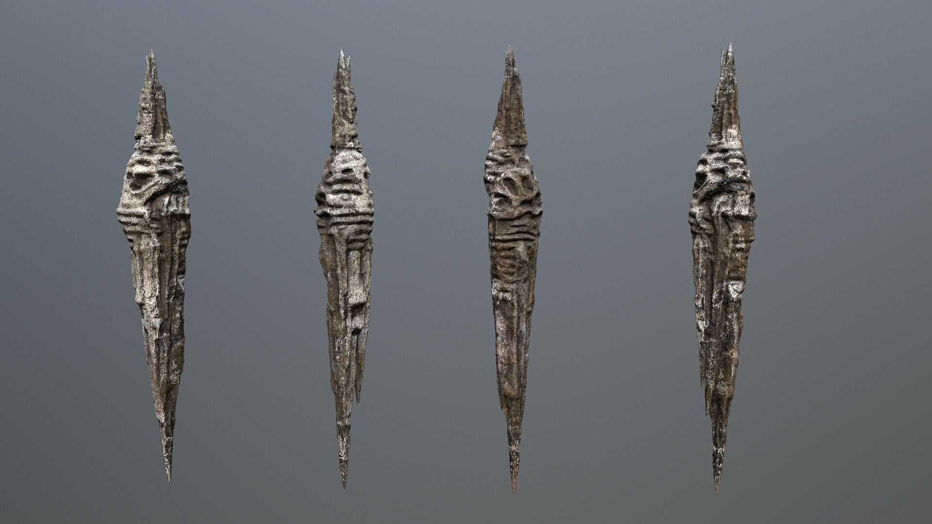 cave rocks Low-poly 3D model_10