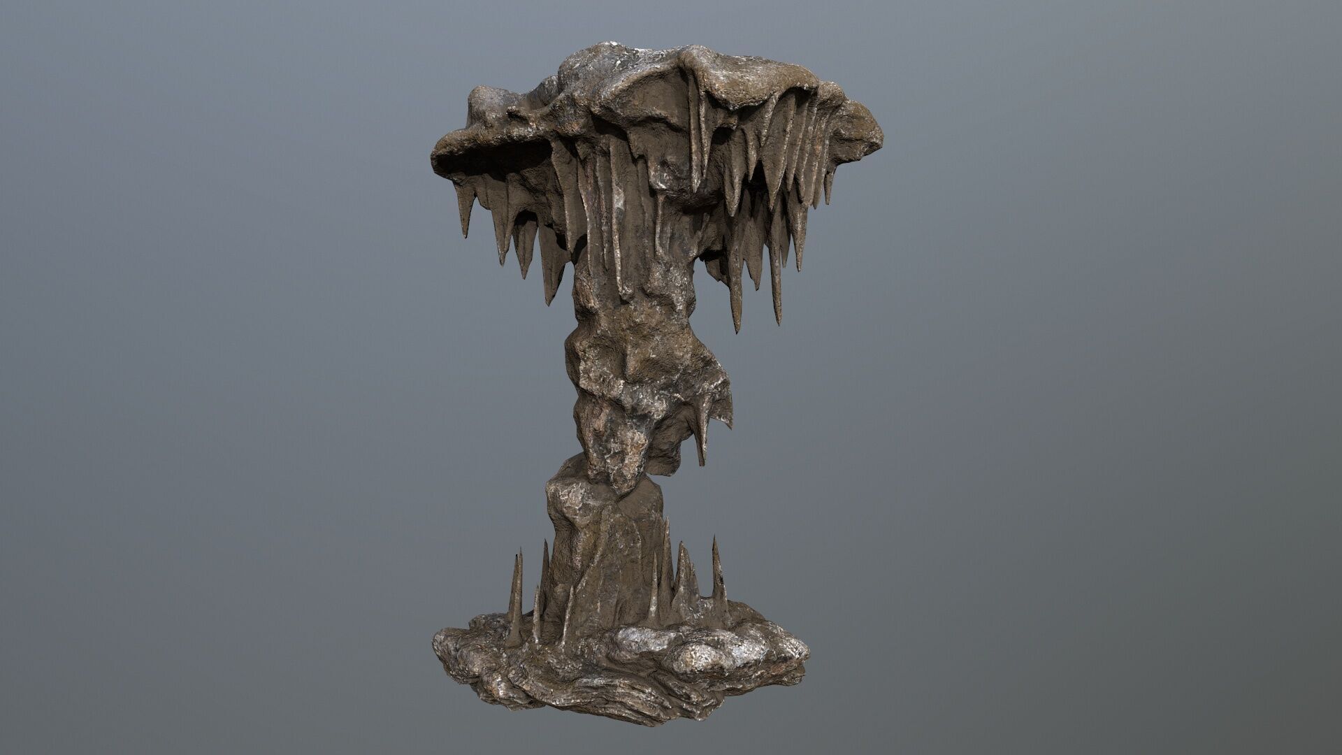 cave rocks Low-poly 3D model_13