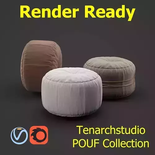 Tenarchstudio Pouf Collection Render Ready 
