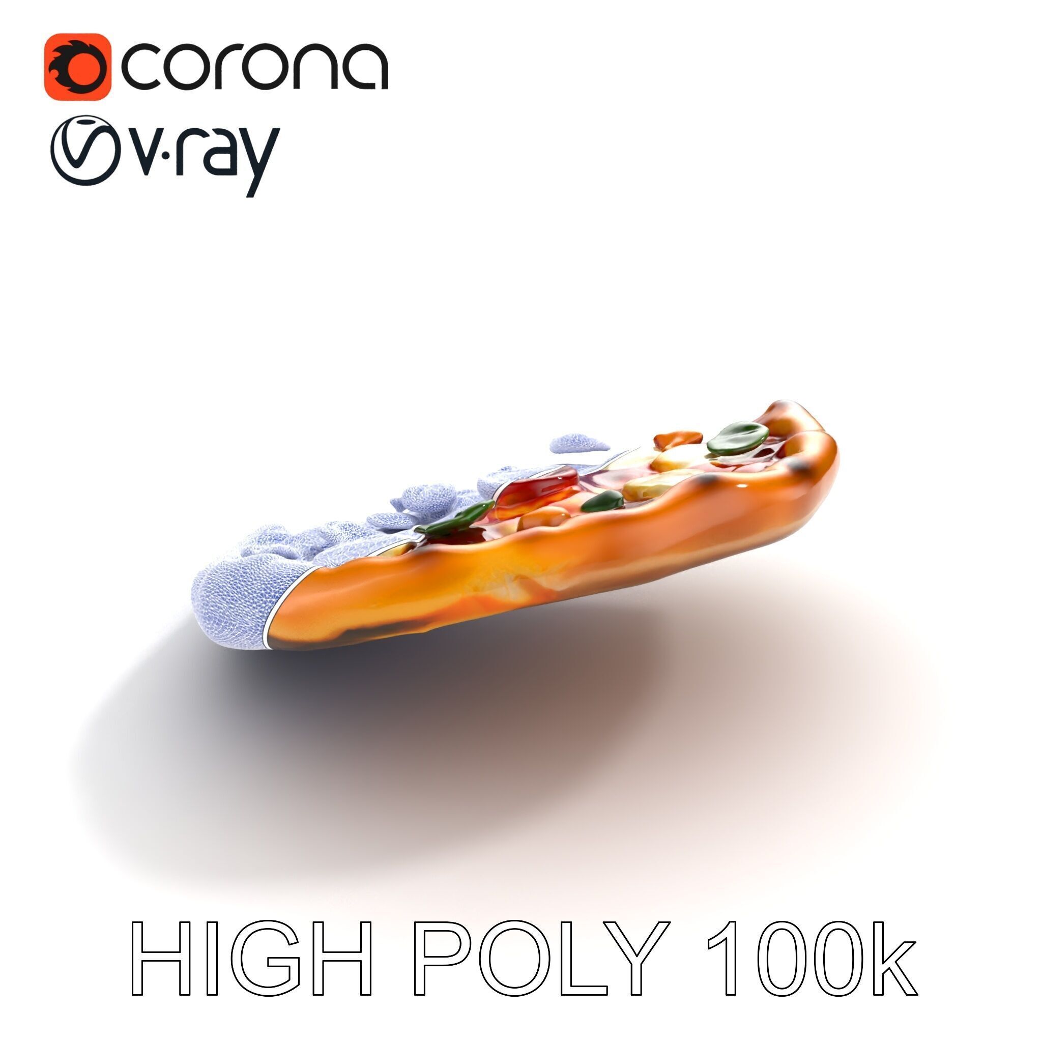 Margherita Artisan Pizza D Model Pack Low-poly 3D model_20