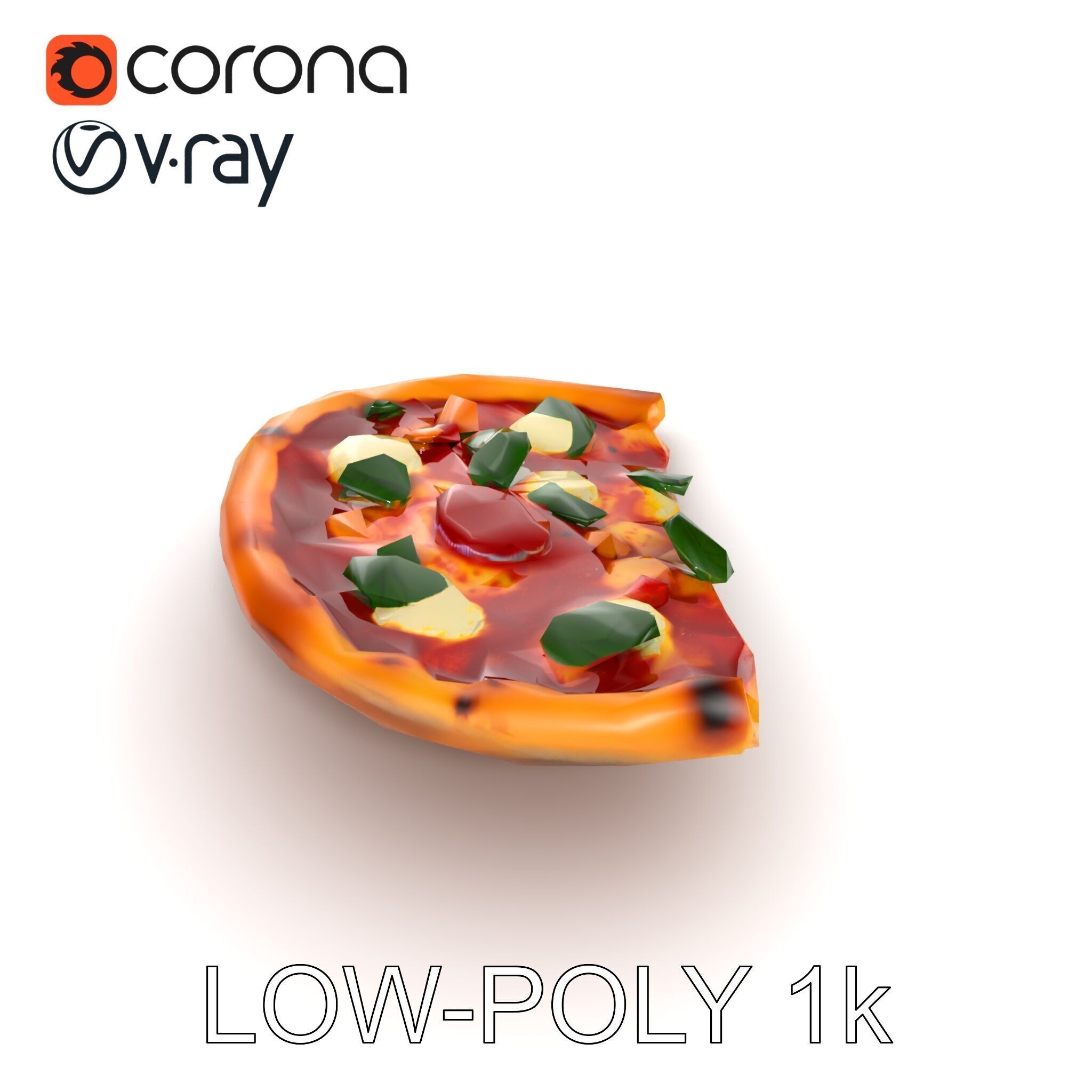 Margherita Artisan Pizza D Model Pack Low-poly 3D model_17