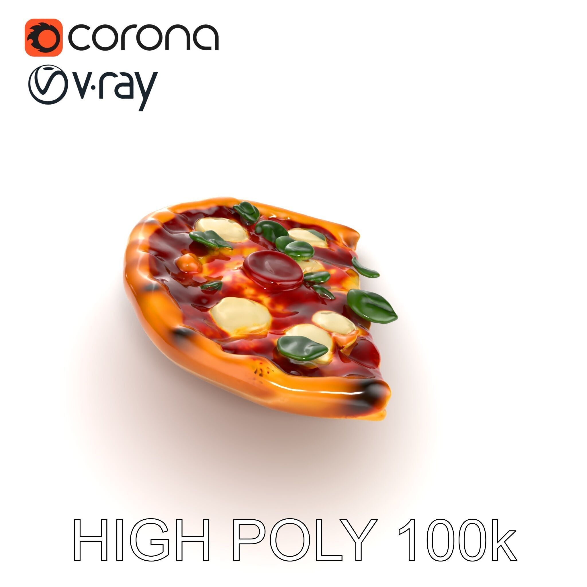 Margherita Artisan Pizza D Model Pack Low-poly 3D model_25