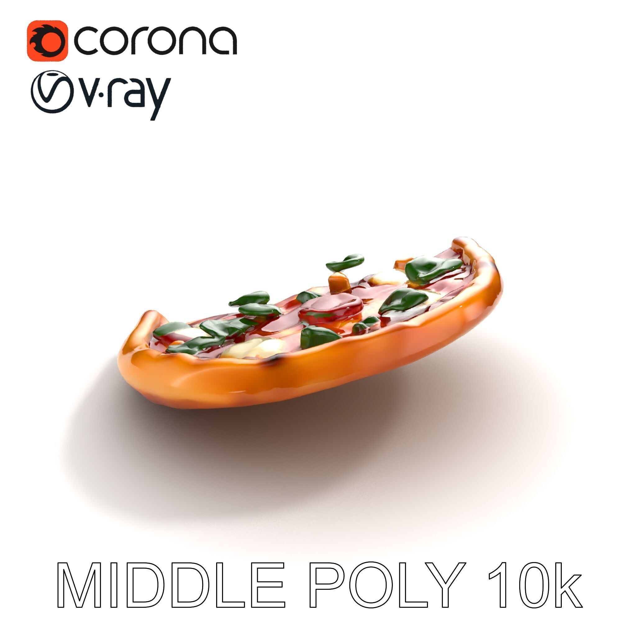 Margherita Artisan Pizza D Model Pack Low-poly 3D model_8