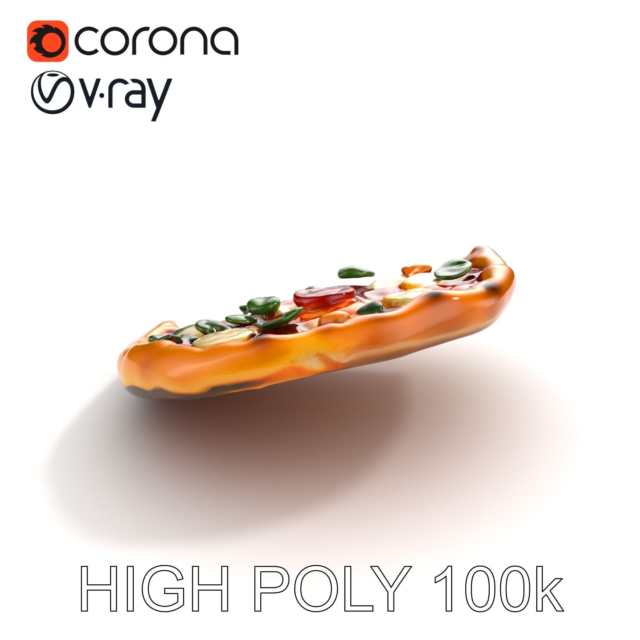 Margherita Artisan Pizza D Model Pack Low-poly 3D model_15