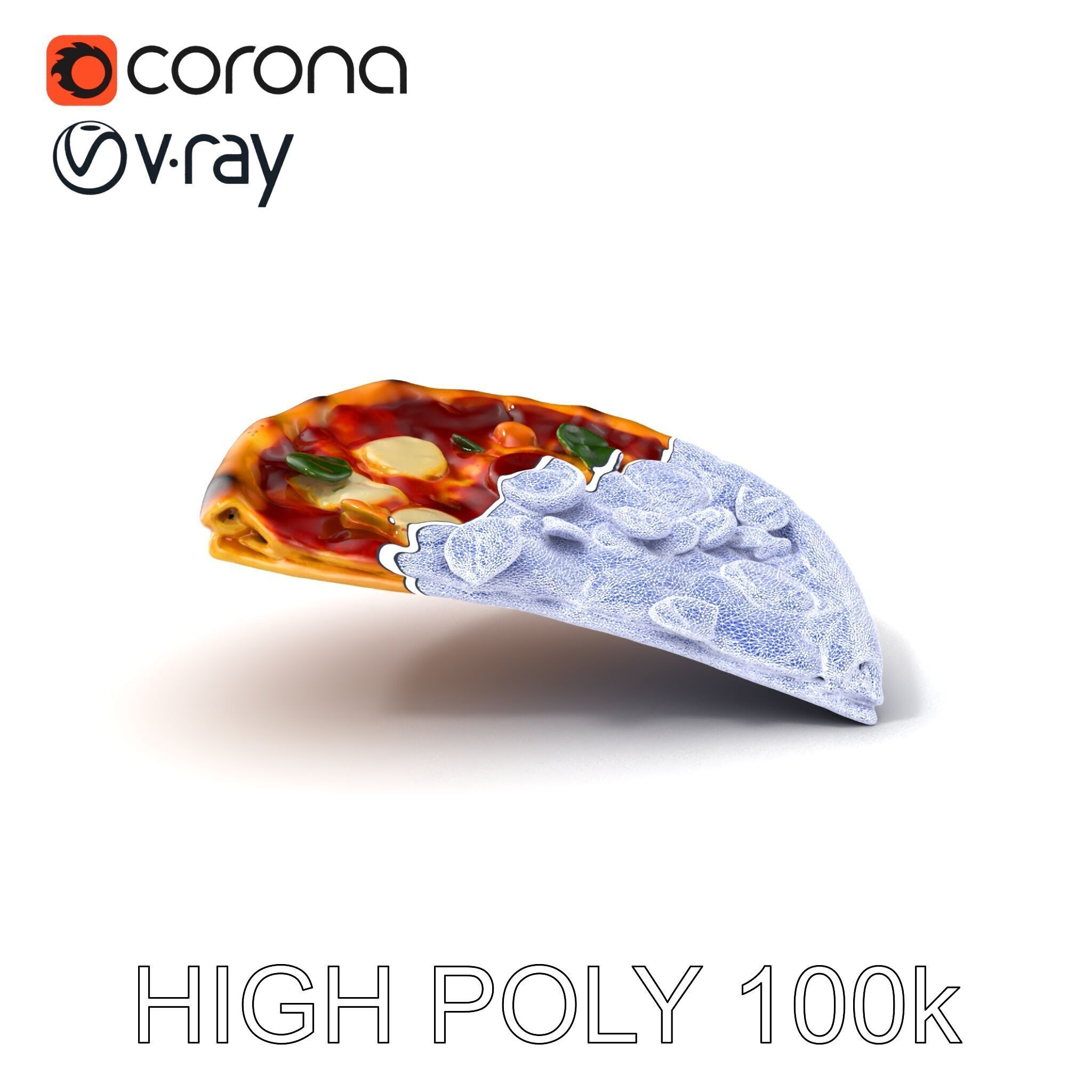 Margherita Artisan Pizza D Model Pack Low-poly 3D model_10